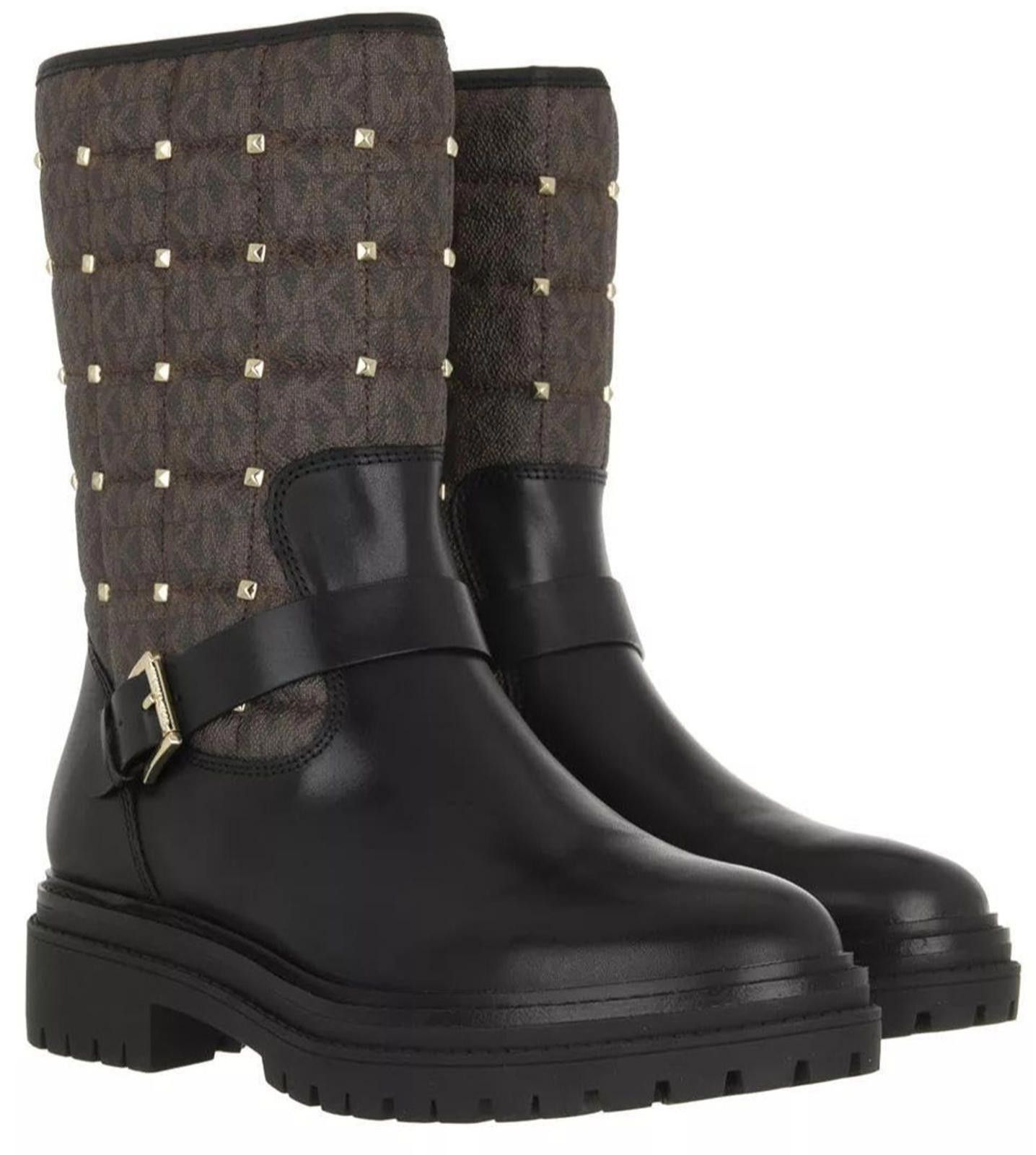 Michael Kors Michael Kors Women's Boots Layton Bootie Brown/Black 8 M NEW Size US 8 / IT 38 - 1 Thumbnail