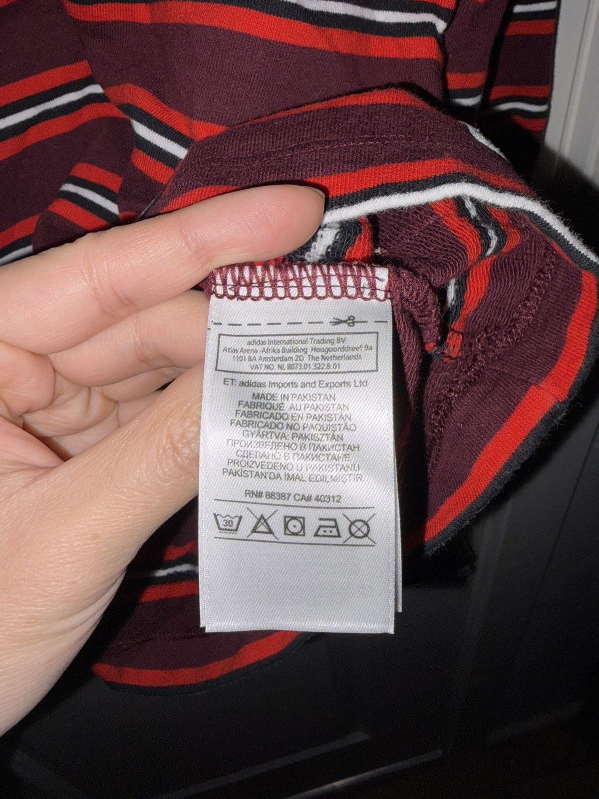Adidas Adidas Striped Quarter Zip Long Sleeve Red Size US S / EU 44-46 / 1 - 4 Thumbnail