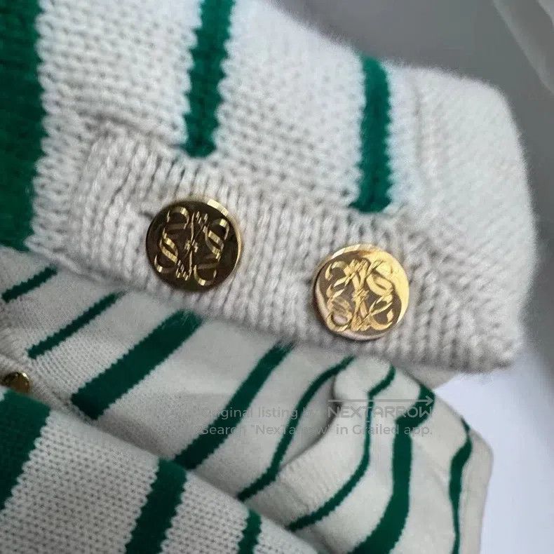 Loewe Loewe Green Striped Cardigan Size XXS / US 00 / IT 34 - 6 Thumbnail