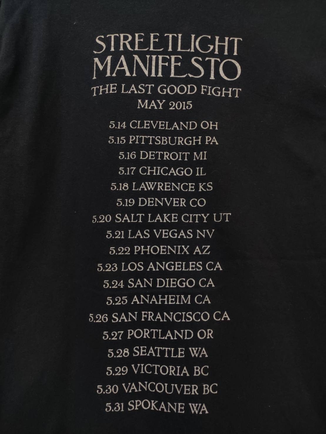 Band Tees Streetlight Manifesto Band " The Last Good Fight " Tour Size US M / EU 48-50 / 2 - 9 Thumbnail
