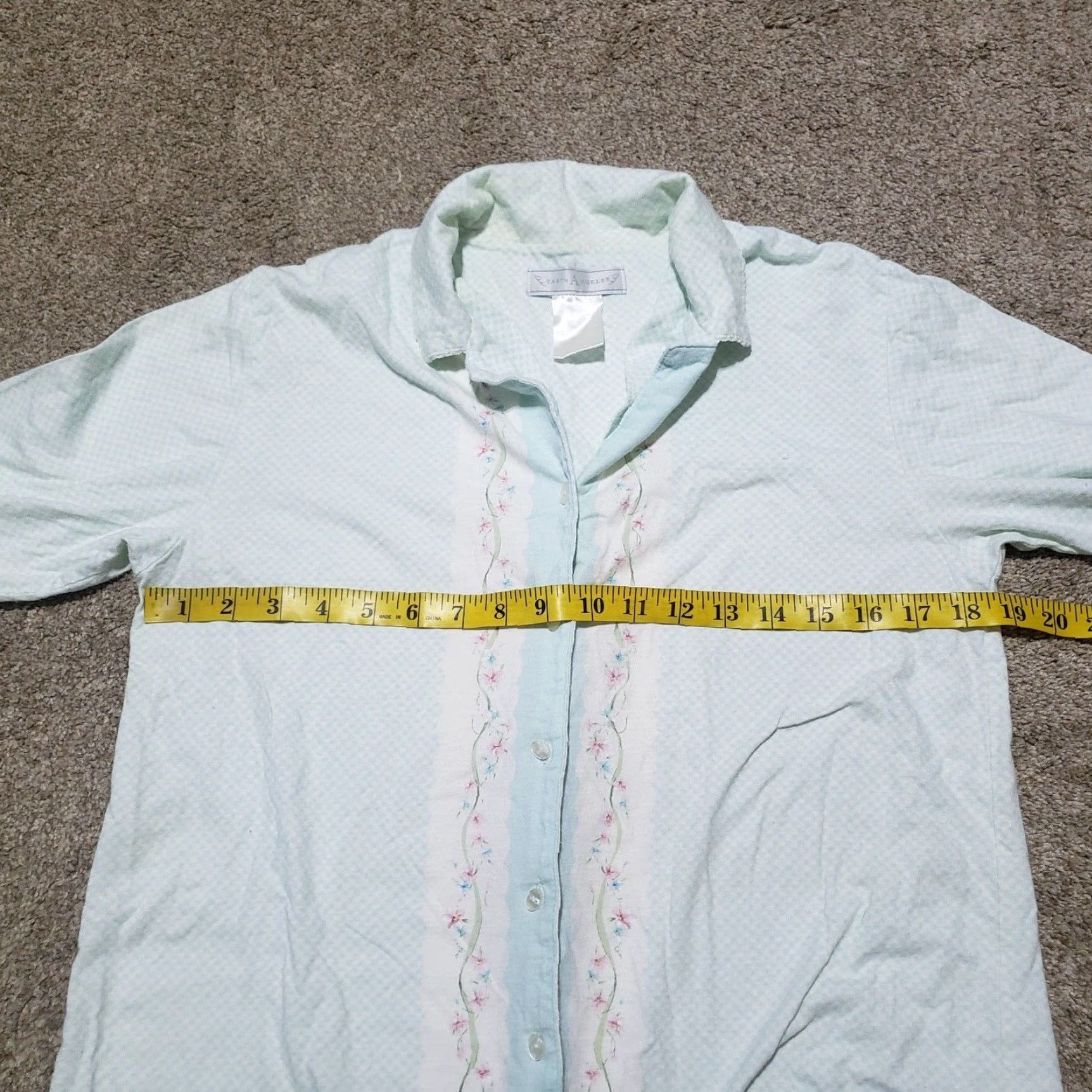 Vintage VINTAGE Earth Angels Women's Button-Up Shirt Long Sleeve Floral Blue M Size M / US 6-8 / IT 42-44 - 4 Thumbnail