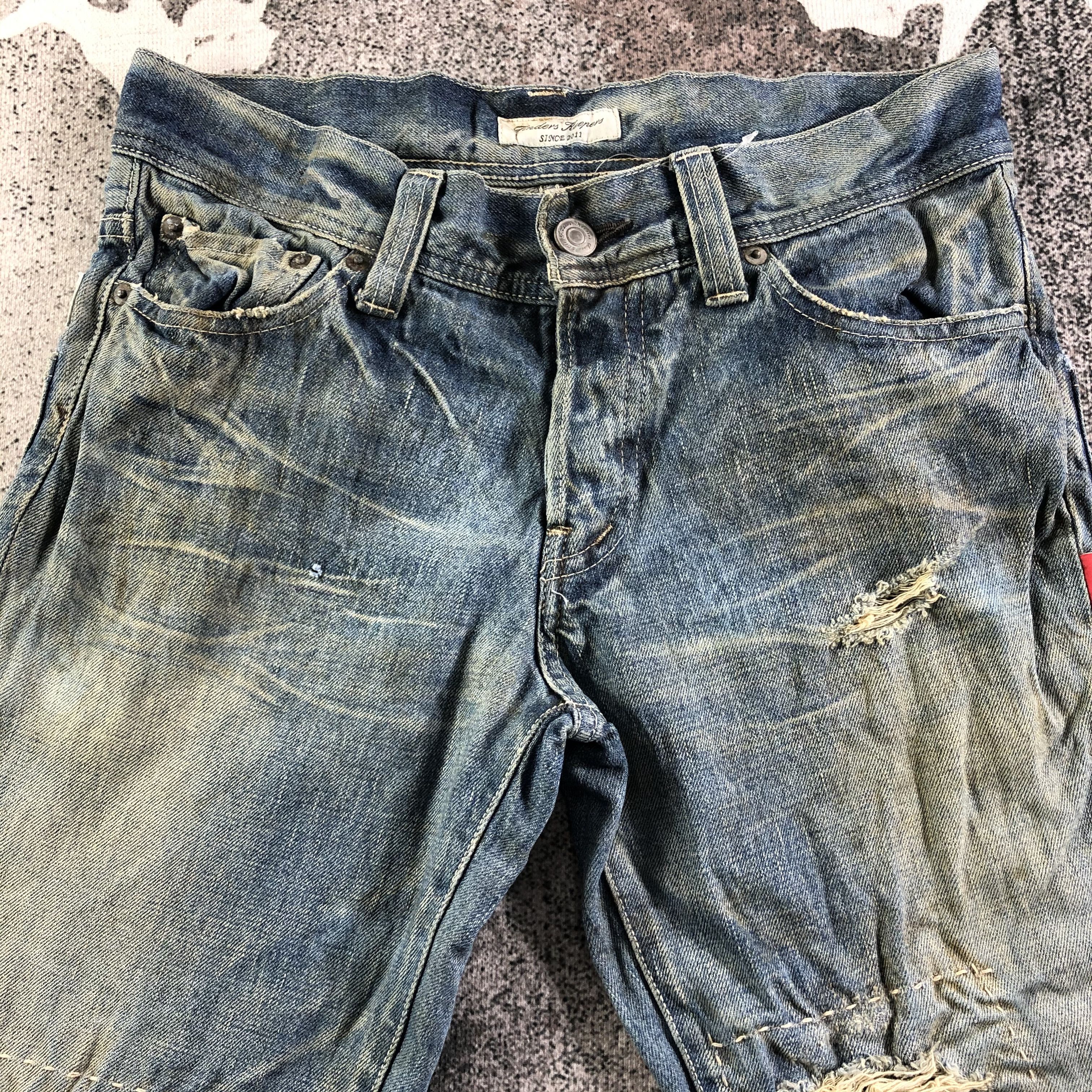 Japanese Brand Dirty Trash Finders Keepers Jeans Flare Denim KJ2432 Size US 30 / EU 46 - 3 Thumbnail