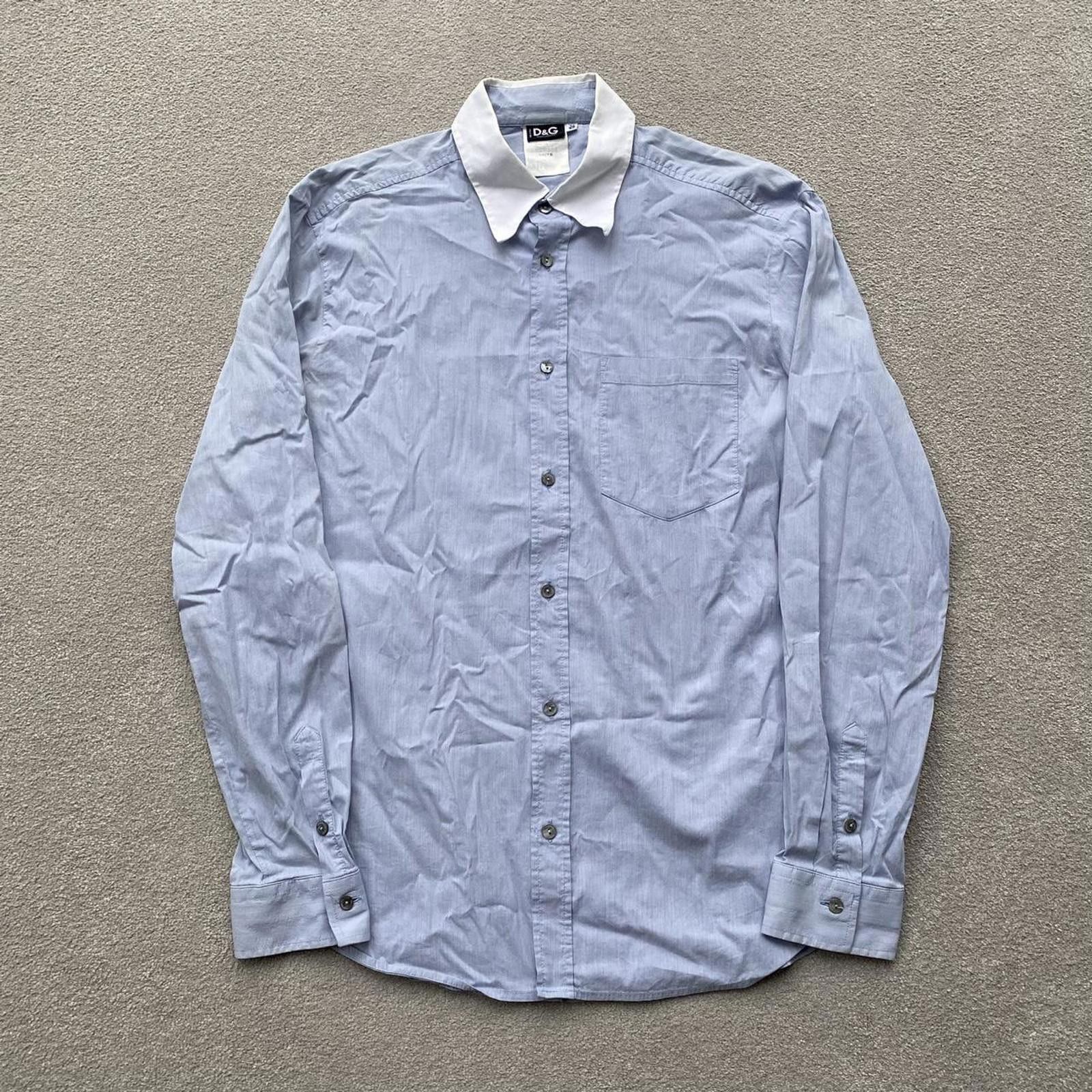 Dolce & Gabbana Dolce & Gabbana D&G Vintage Pinstriped Button Up Shirt Size US M / EU 48-50 / 2 - 1 Thumbnail