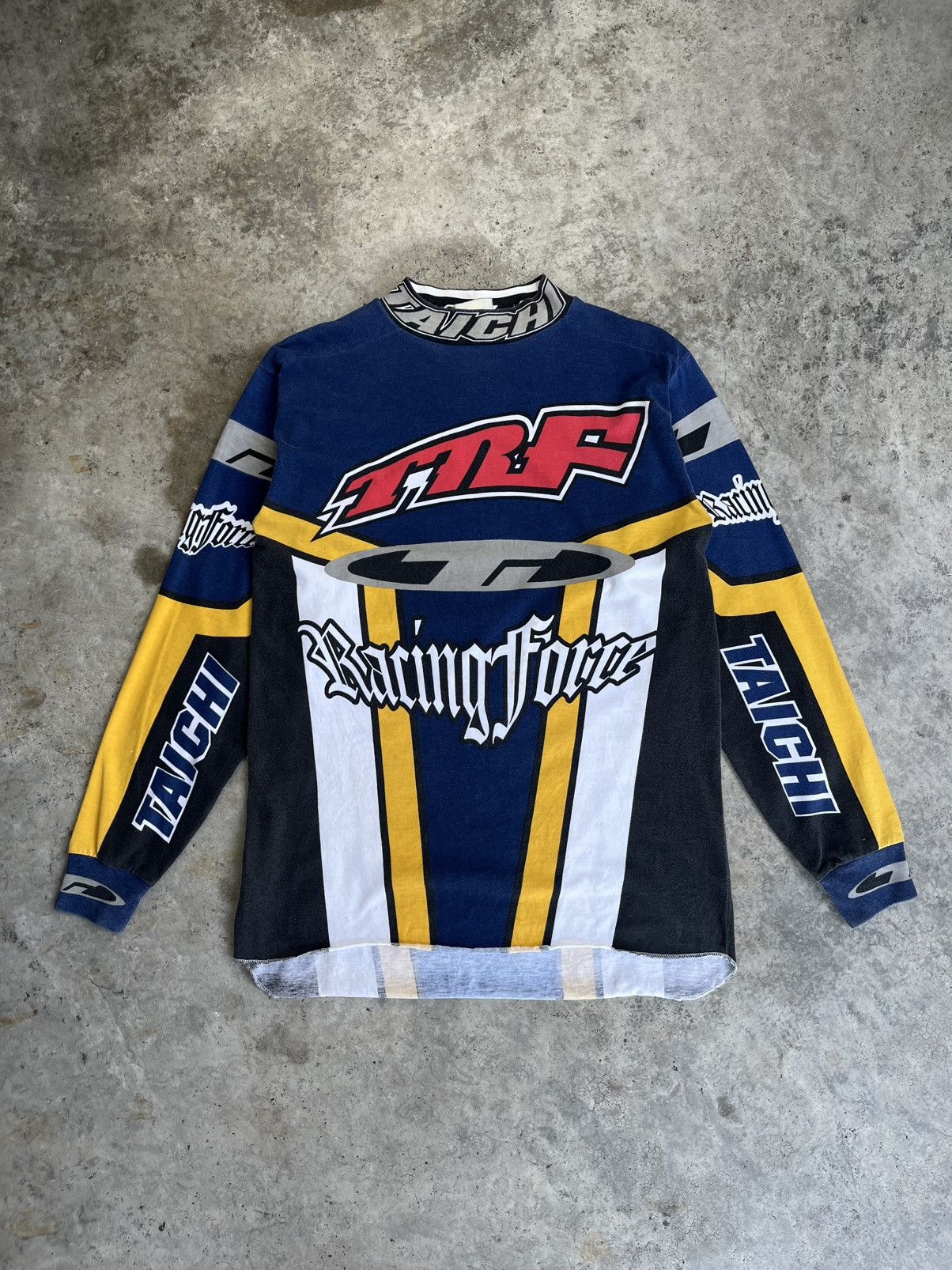 Vintage Vintage 90s Rs Taichi TRF Racing Force Jersey Motocross Mx Size US L / EU 52-54 / 3 - 1 Thumbnail