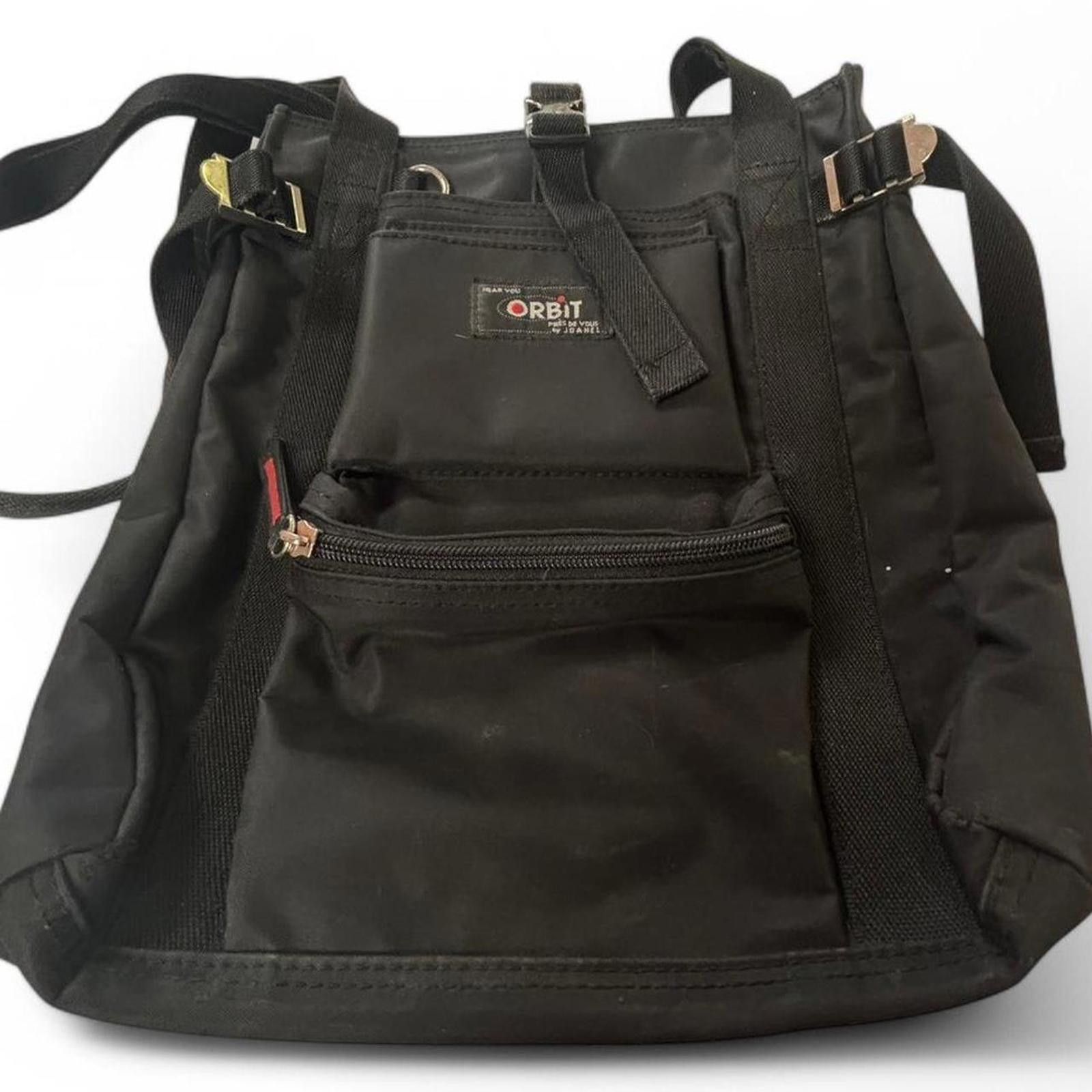 Designer Vintage Orbit By Joanel Black Utility Tote Bag, Women's