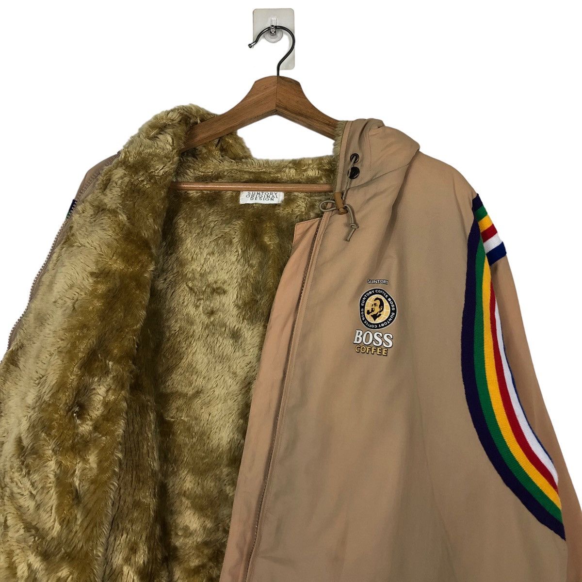 Japanese Brand Vintage Chore Jacket Suntory Boss Coffee Shearing FurLining Size US M / EU 48-50 / 2 - 12 Thumbnail