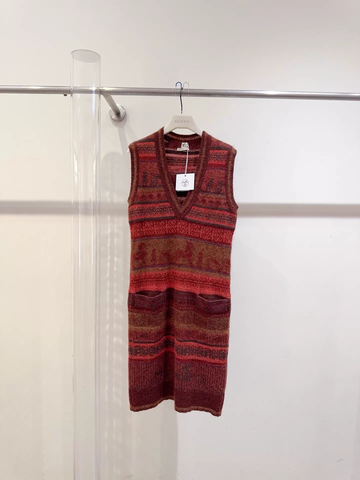 Hermes Hermes Cashmere Dress 36 (Bust 86-96, Length 95) Size XS / US 0-2 / IT 36-38 - 1 Thumbnail