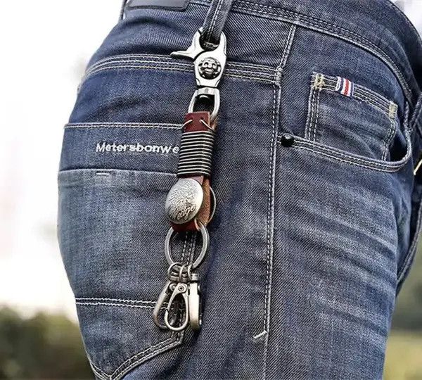VIBE Genuine Leather Alloy Keychains Size ONE SIZE - 3 Thumbnail