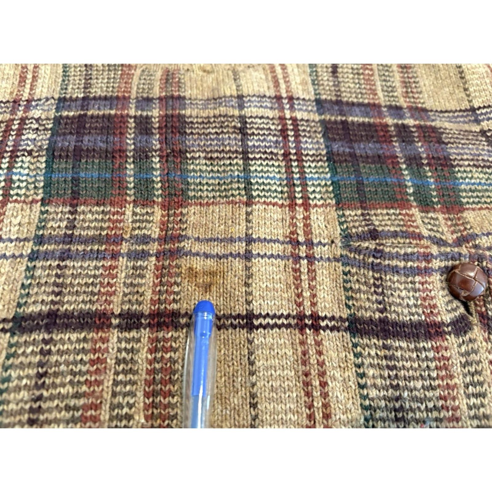 Polo Ralph Lauren Polo Ralph Lauren Sweater Men XL Brown Plaid Cashmere Cotton Crew Neck Long Sleeve Elbow Patches Pullover Knit Size US XL / EU 56 / 4 - 5 Thumbnail