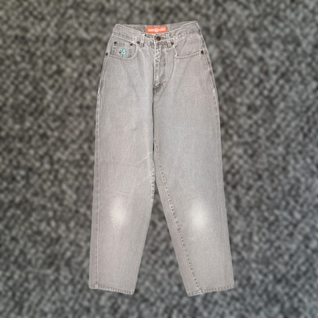 Vintage CASSUCI Womens Tapered Jeans Grey W24 L28 Size 42" / US 20 - 1 Thumbnail