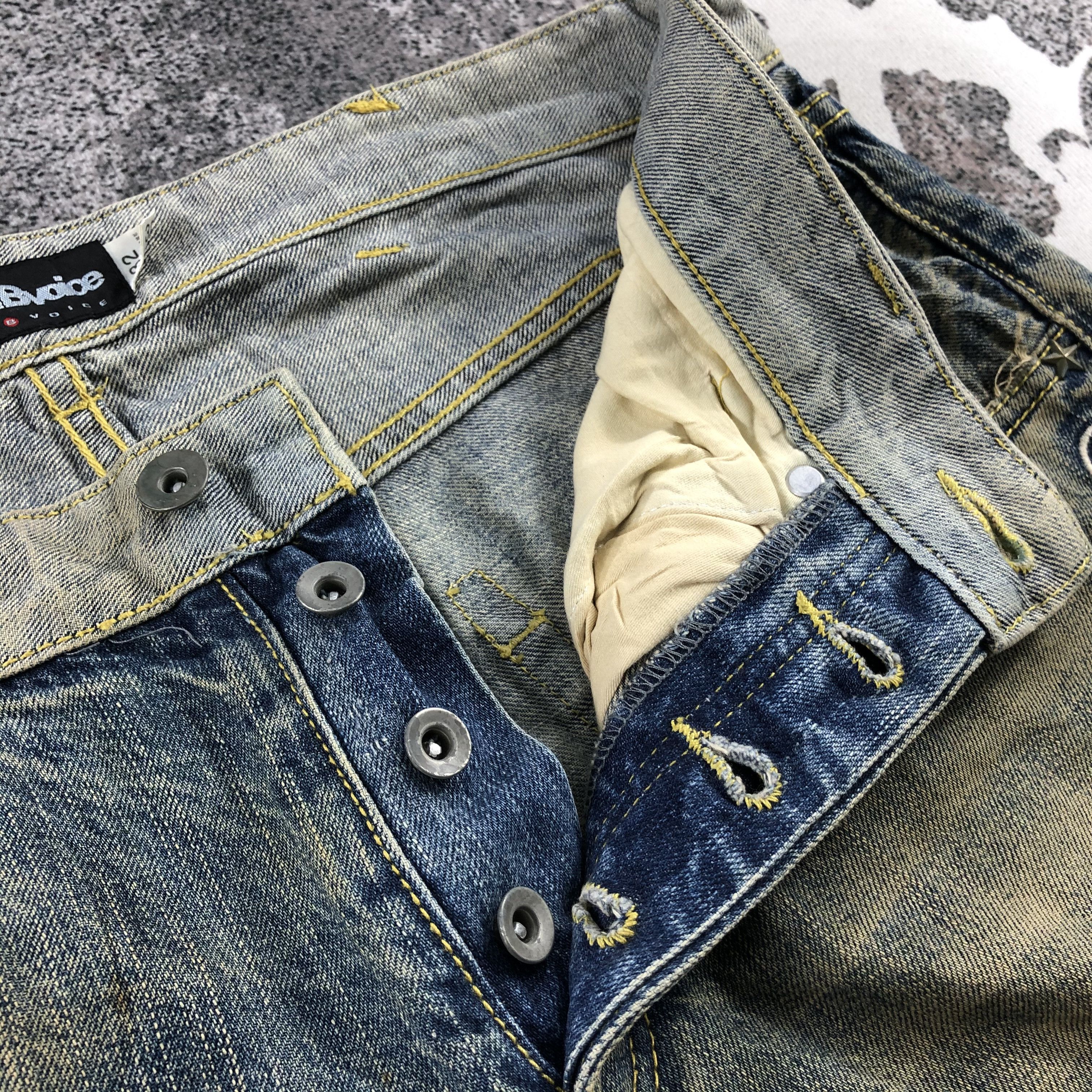 Japanese Brand Real B Voice Jeans Rusty Distressed Denim KJ744 Size US 32 / EU 48 - 14 Thumbnail
