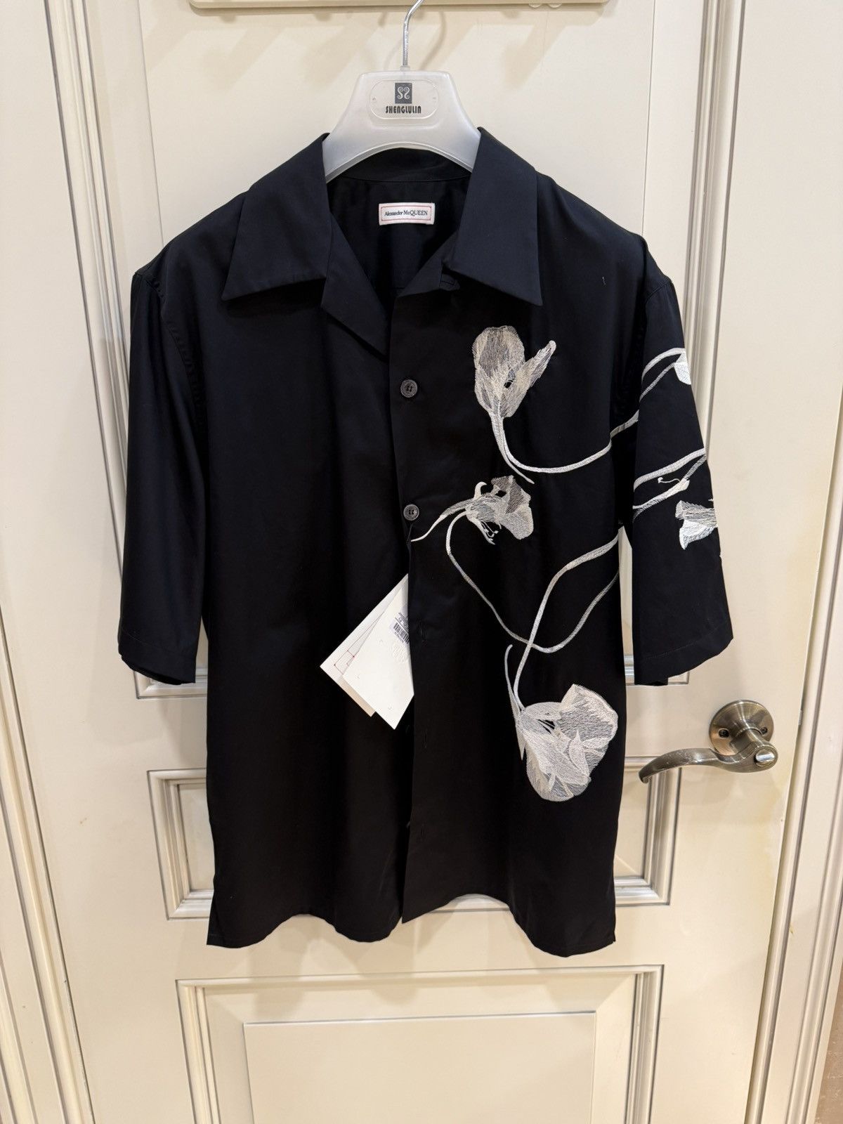 Alexander McQueen floral embroidered bowling shirt size 15++ Size US M / EU 48-50 / 2 - 3 Thumbnail