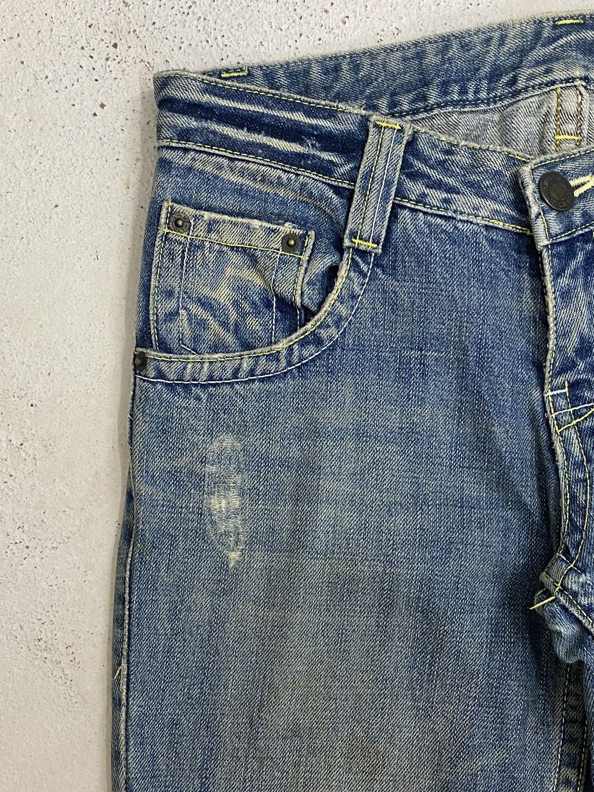 If Six Was Nine Flare Japanese Brand Mud Washed Dirty Boot Cut Fit Size US 29 - 13 Thumbnail