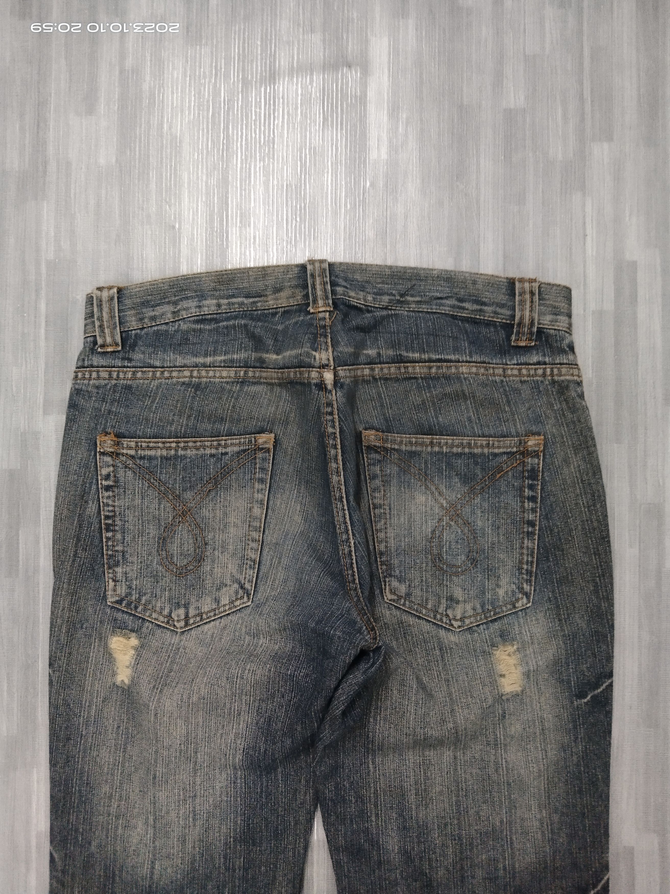 Japanese Brand SICK RIPED PACTHWORK FLOWER JUDE BLOOM DENIM PANTS Size US 33 - 5 Thumbnail