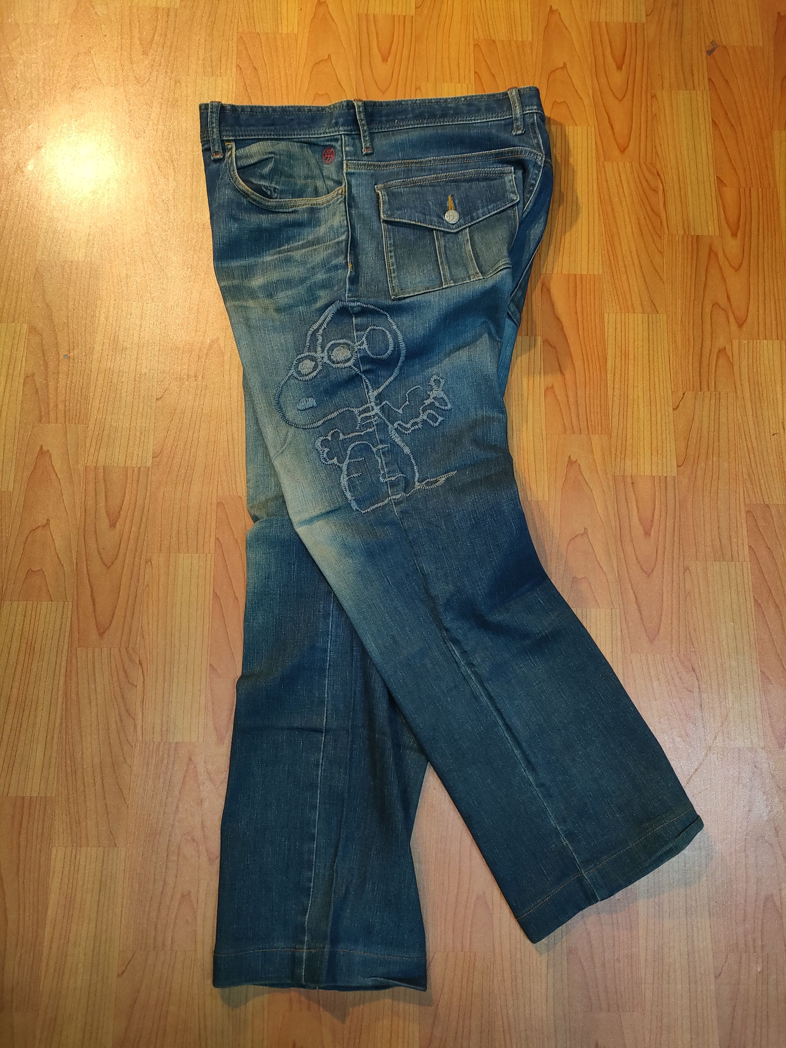 Jean Charles De Castelbajac × Peanuts Jeans Charles De Castelbajac x Peanut Embroided Jeans Size US 34 / EU 50 - 2 Thumbnail