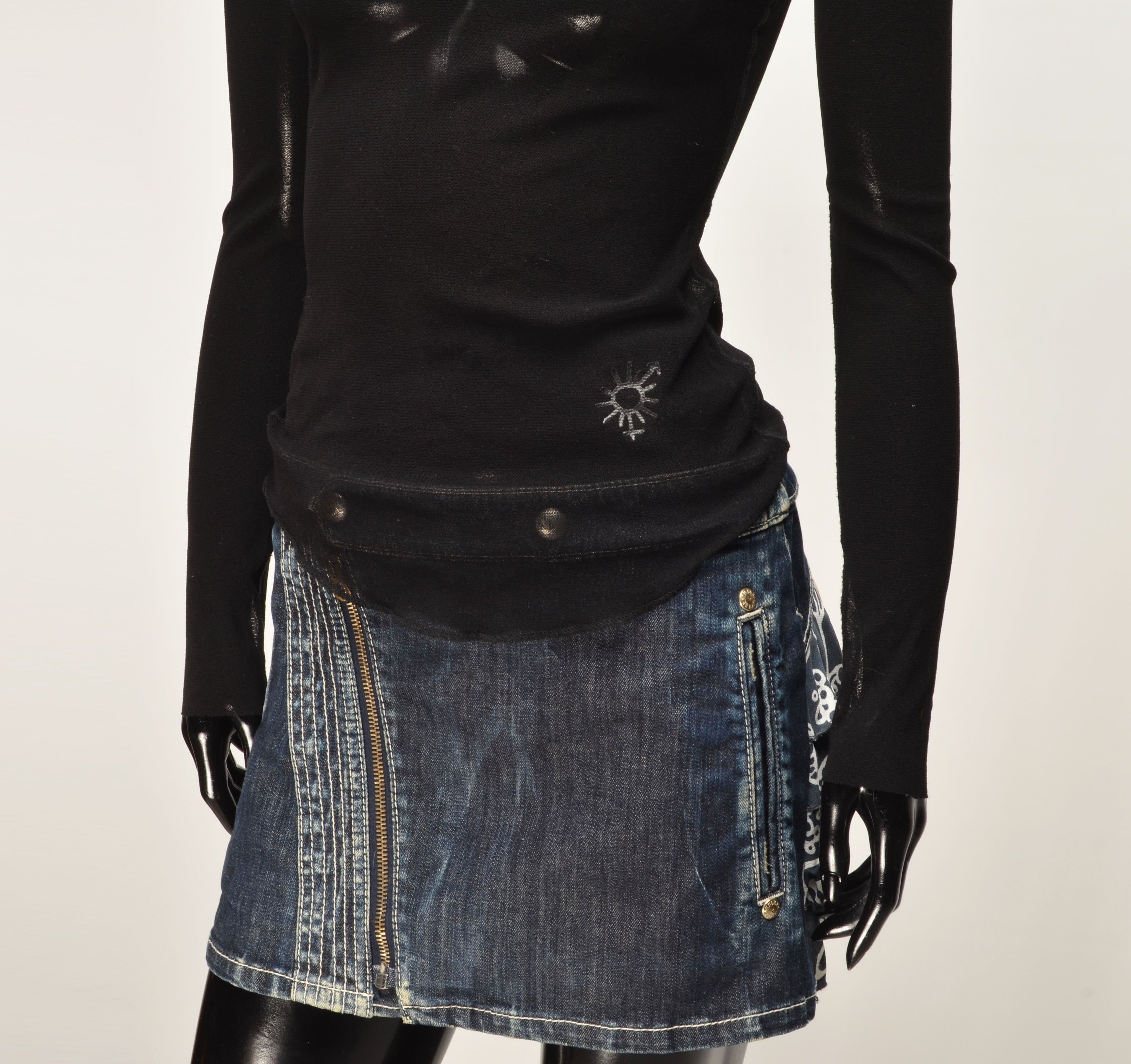 Jean Paul Gaultier Vintage Jean Paul Gaultier Soleil Black Mesh Long Sleeve Top Size S / US 4 / IT 40 - 3 Thumbnail