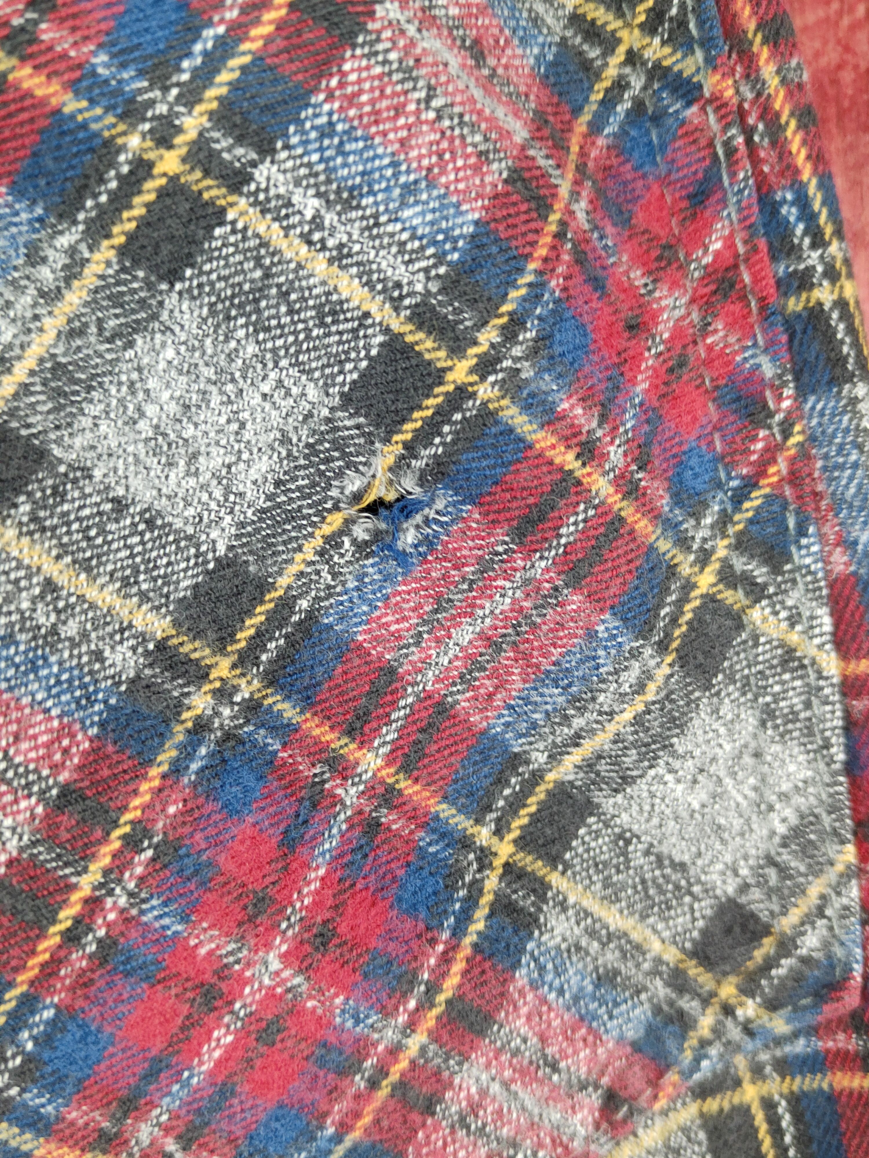 Japanese Brand Duffer of St George Red checkered punk Casual Pants #S1479 Size US 35 - 12 Thumbnail