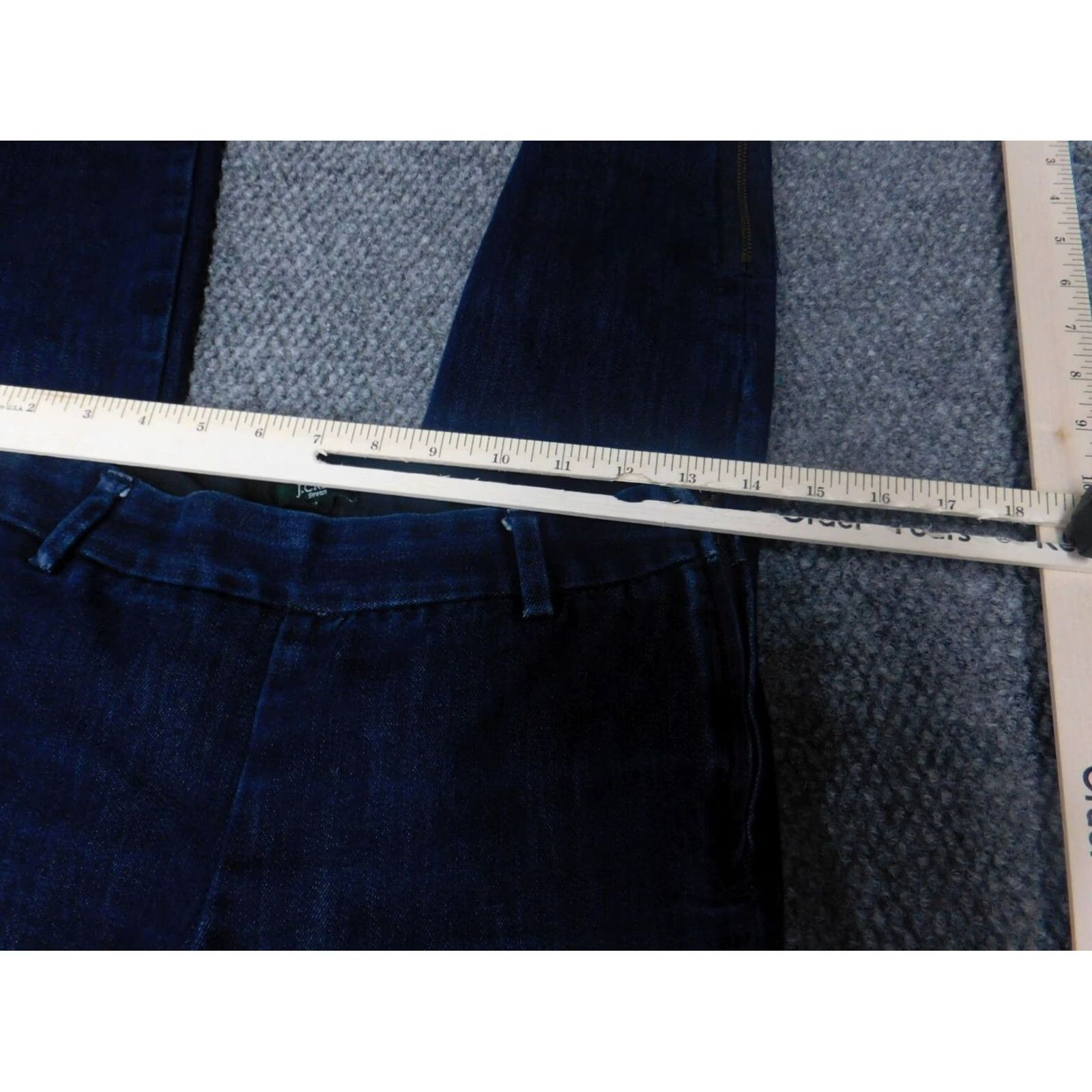 J.Crew J.CREW Jeans Womens 00 Blue Denim Skinny Slim Straight Pocket Zip 27x24 Regular Modern Designer Size 24" / US 00 / IT 34 - 2 Thumbnail