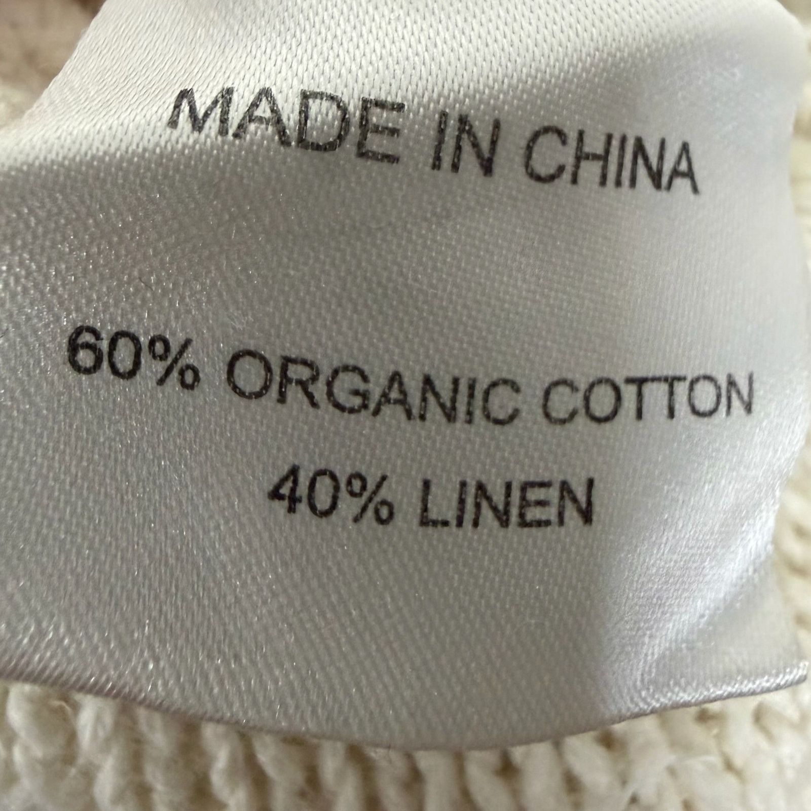 Quince Quince Oversized Sweater Womens Medium Cream Linen Blend Size M / US 6-8 / IT 42-44 - 5 Thumbnail