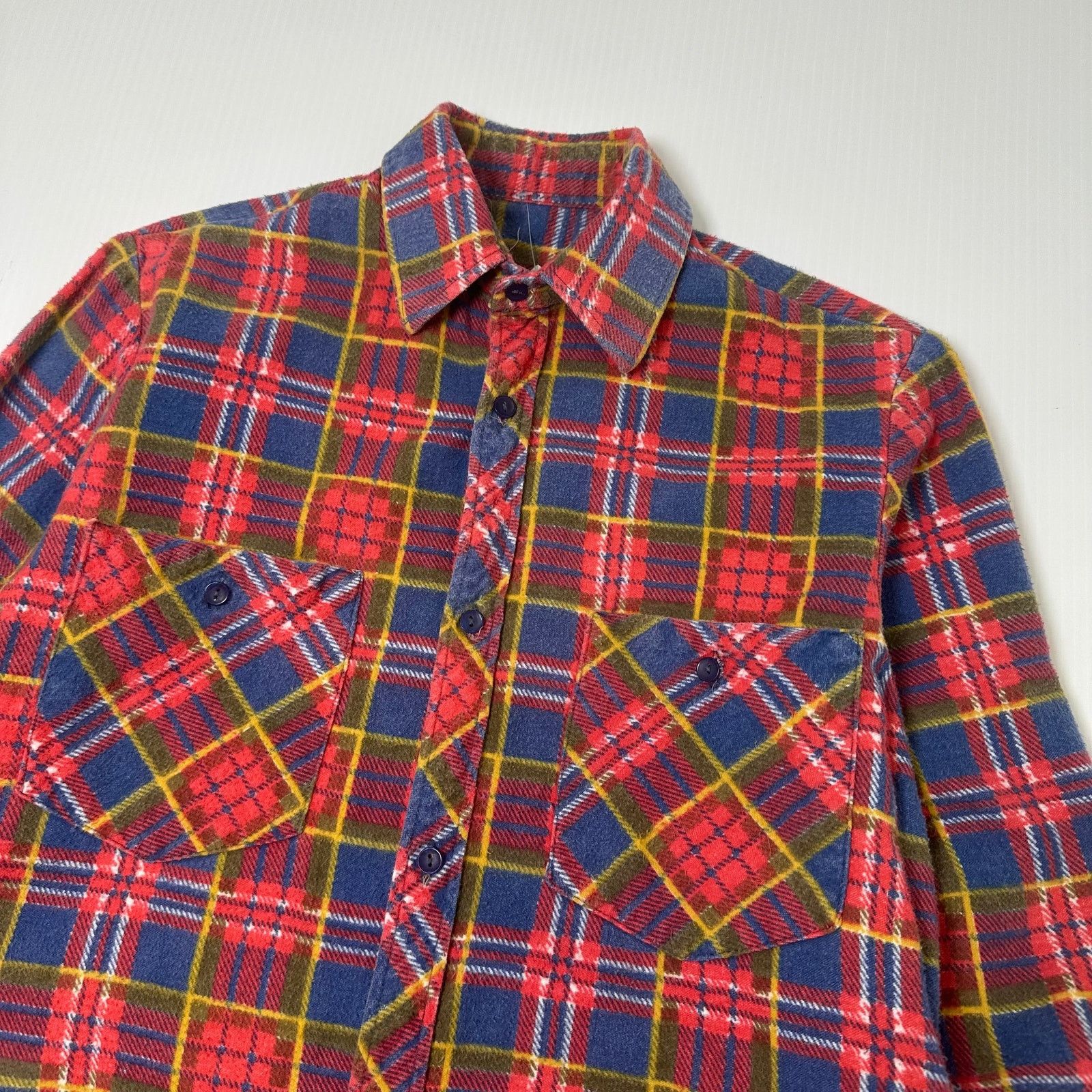 Vintage Vintage Plaid Flannel Button Up Shirt M Size US L / EU 52-54 / 3 - 2 Thumbnail