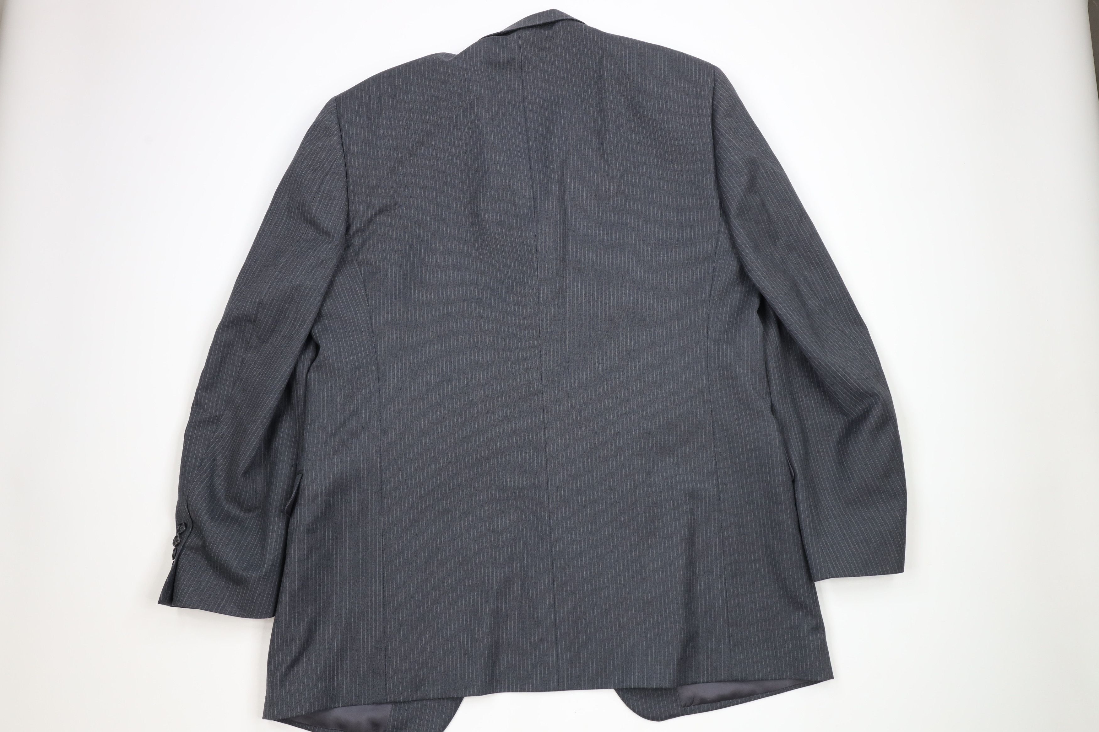 Vintage Vintage 90s Streetwear Wool Pinstriped 3 Piece Suit Size 44L - 5 Thumbnail
