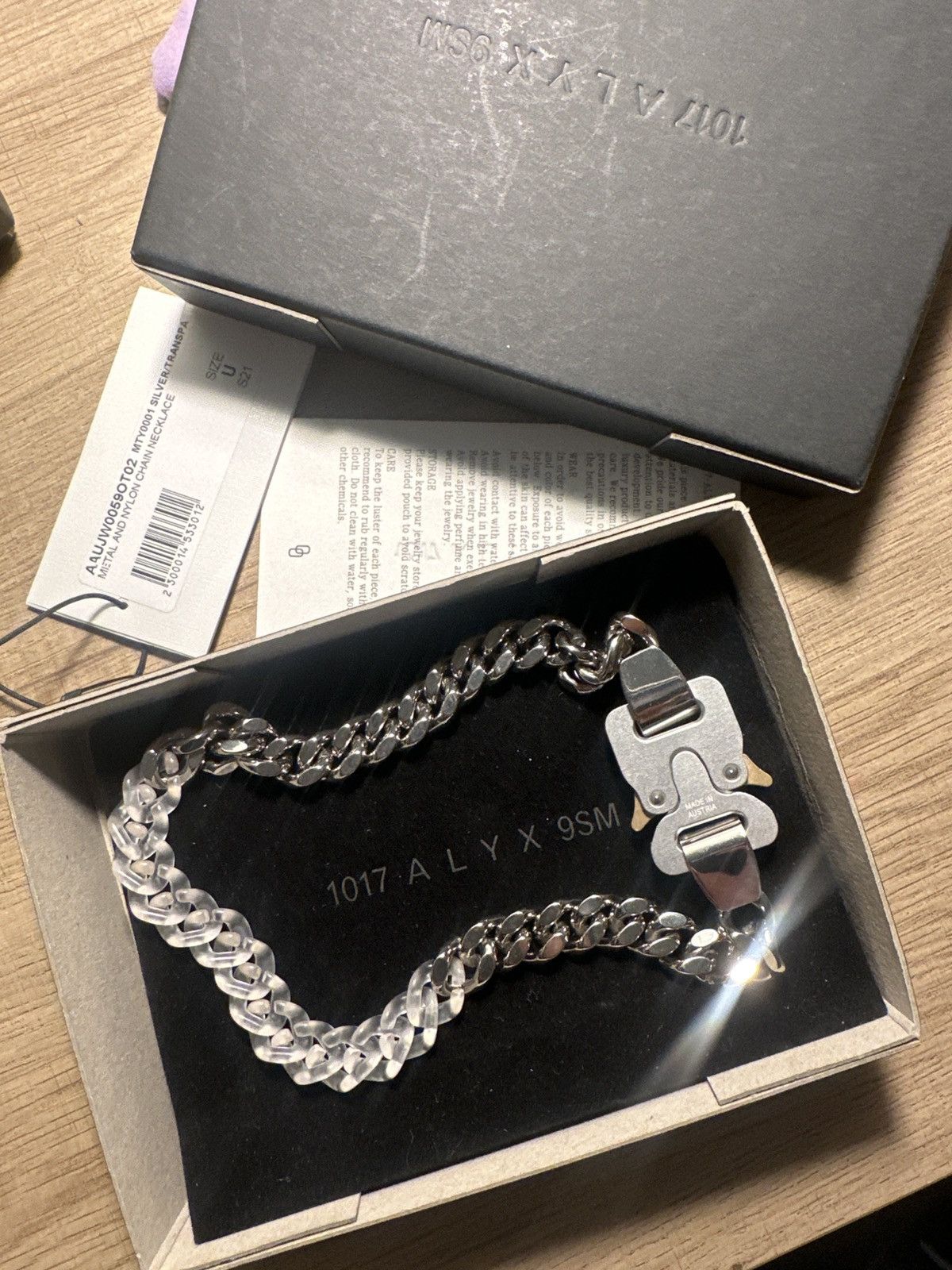 1017 ALYX 9SM Metal and Nylon Chain Necklace Size ONE SIZE - 1 Thumbnail