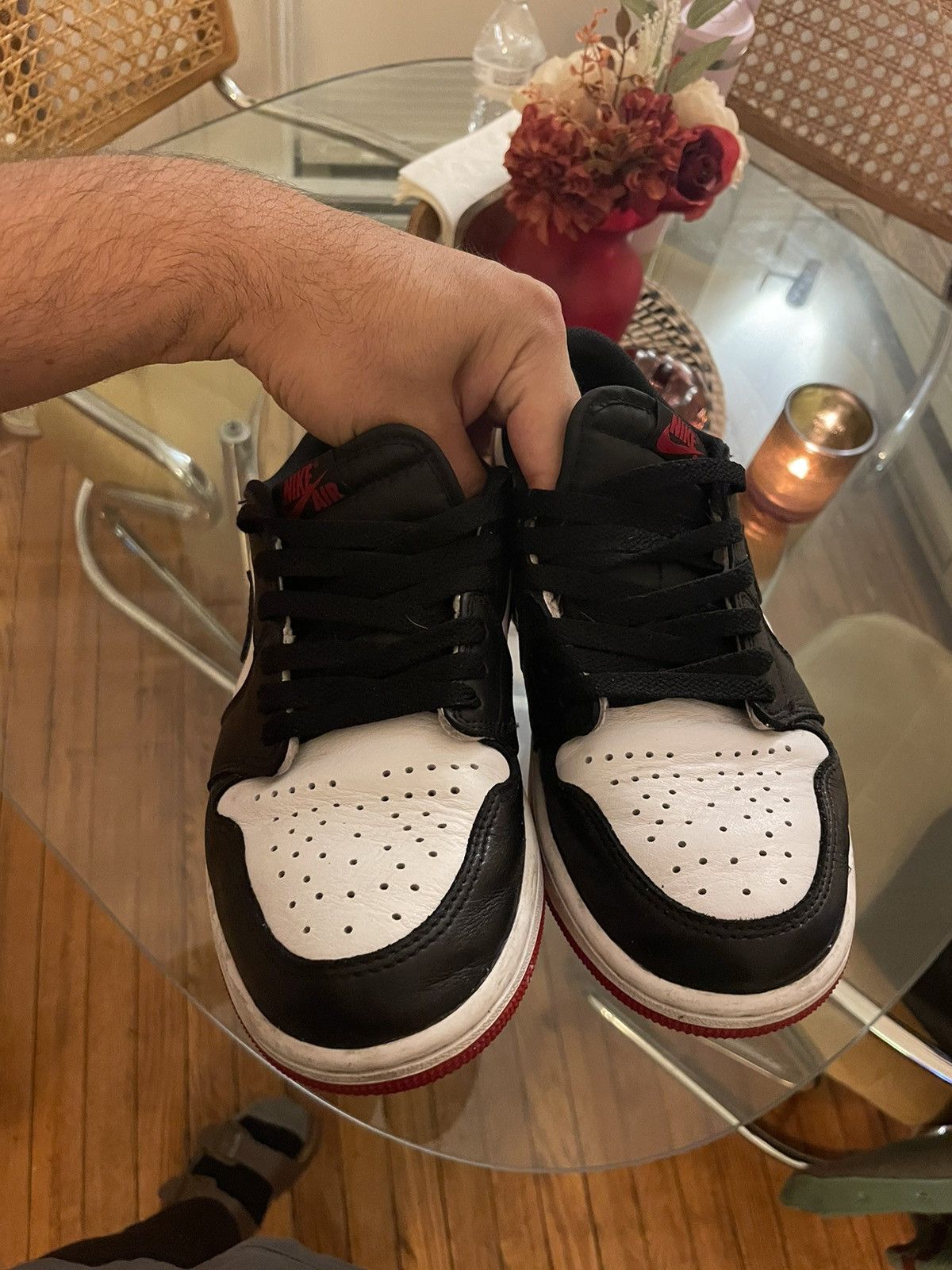 Jordan Brand Air Jordan 1 Black Toe low Size US 7.5 / EU 40-41 - 6 Thumbnail