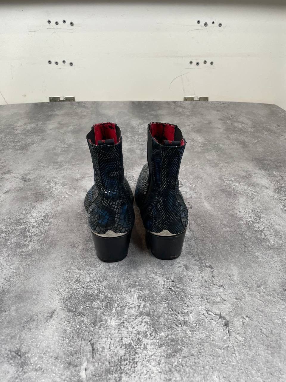 Jeffery West Jeffery West Men Leather Chelsea Boots Black Blue Size US 9 / EU 42 - 5 Thumbnail