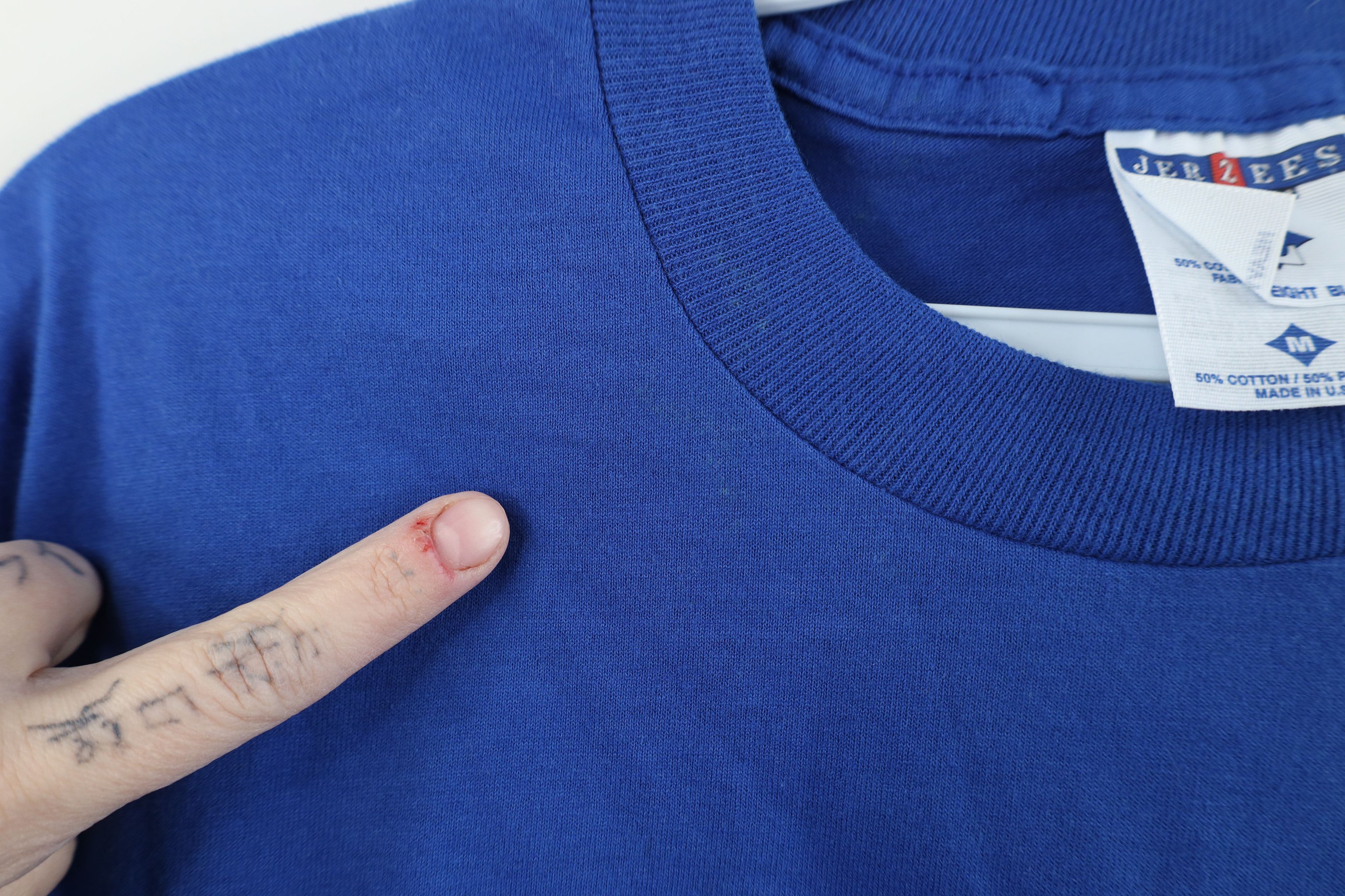 Vintage Vintage 90s Streetwear Heavyweight T-Shirt Royal Blue USA Size US M / EU 48-50 / 2 - 5 Thumbnail