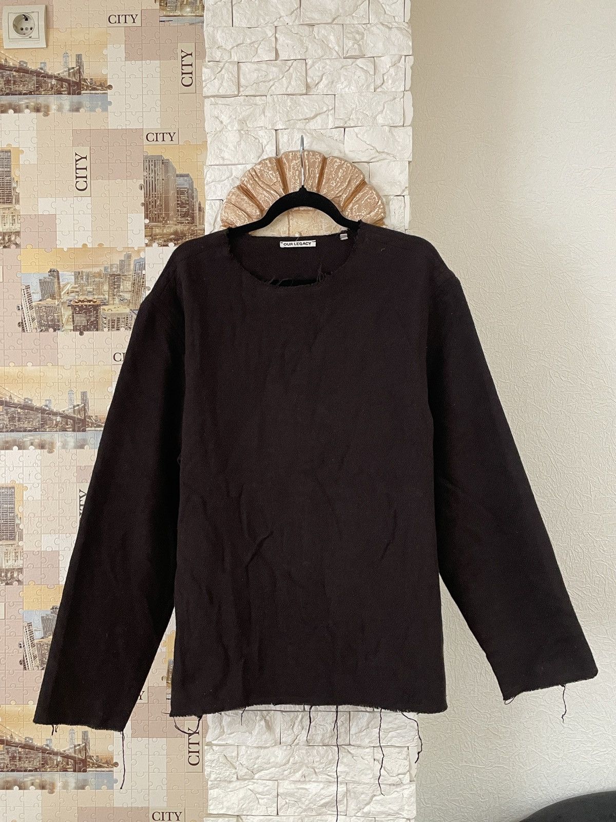 Our Legacy Our Legacy DISTRESSED Wool Brown Sweater Knit Avant-Garde Size US M / EU 48-50 / 2 - 1 Thumbnail