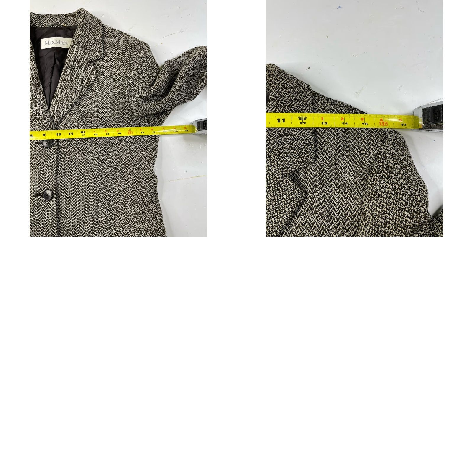 Max Mara Max Mara Womens Wool Blazer Jacket Coat 3 Button Tweed Size 8 Multicolor Geometric Tweed Regular Womens Blazer Size M / US 6-8 / IT 42-44 - 8 Thumbnail