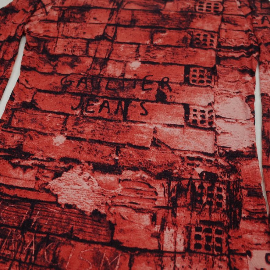 Jean Paul Gaultier AW97 Jean Paul Gaultier Brick Wall Print Top & Skirt Vintage Size ONE SIZE - 5 Thumbnail