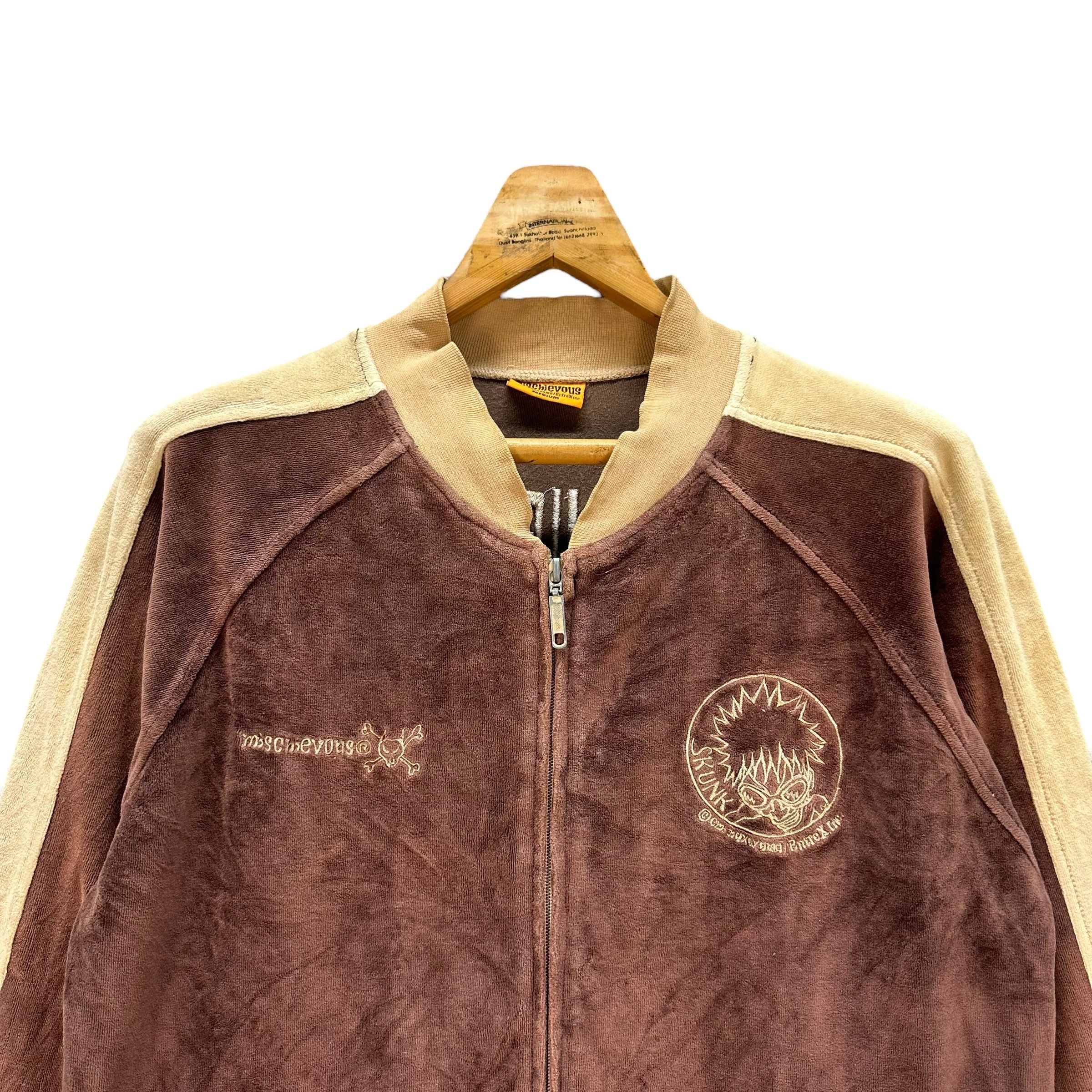 Japanese Brand MISCHIEVOUS EMBROIDERY BIG LOGO VELVET JACKET #8931-040 Size US M / EU 48-50 / 2 - 2 Thumbnail