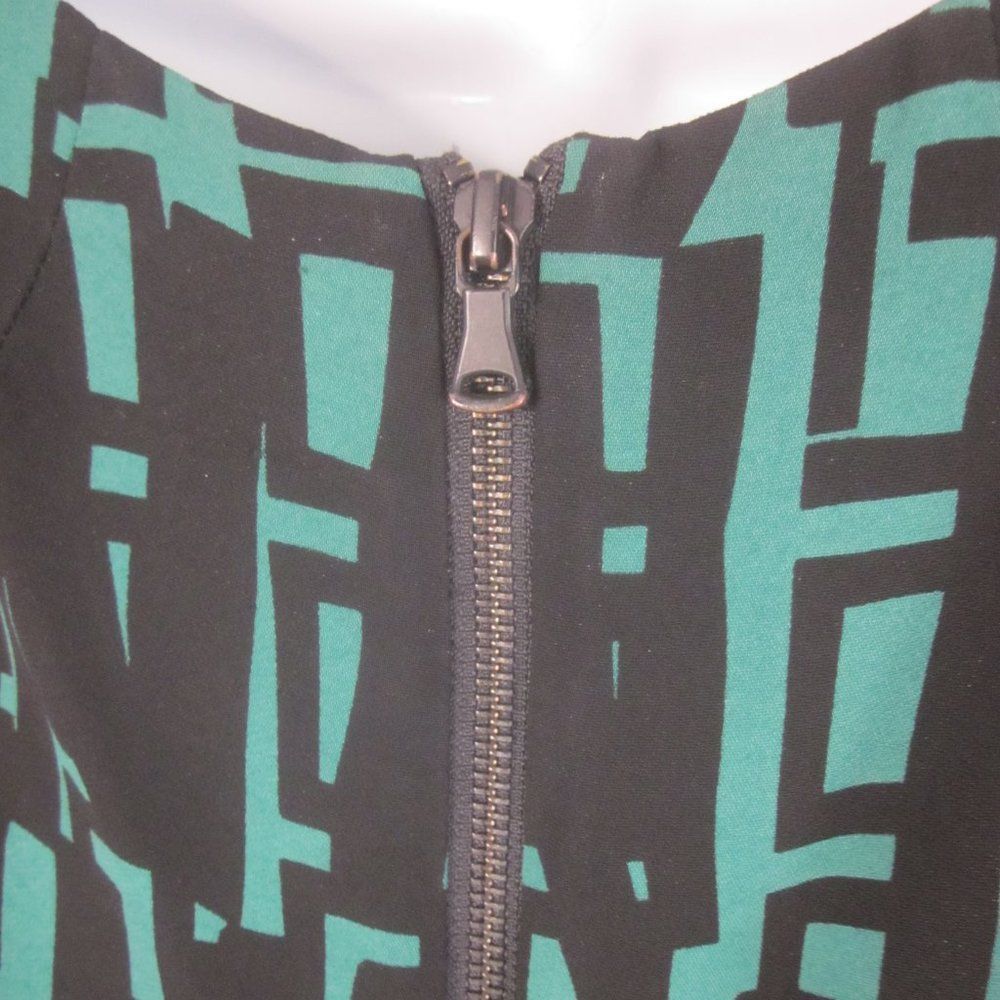 MILLY Milly Womens Green Black Business Sheath Dress Size 6 Size M / US 6-8 / IT 42-44 - 6 Thumbnail