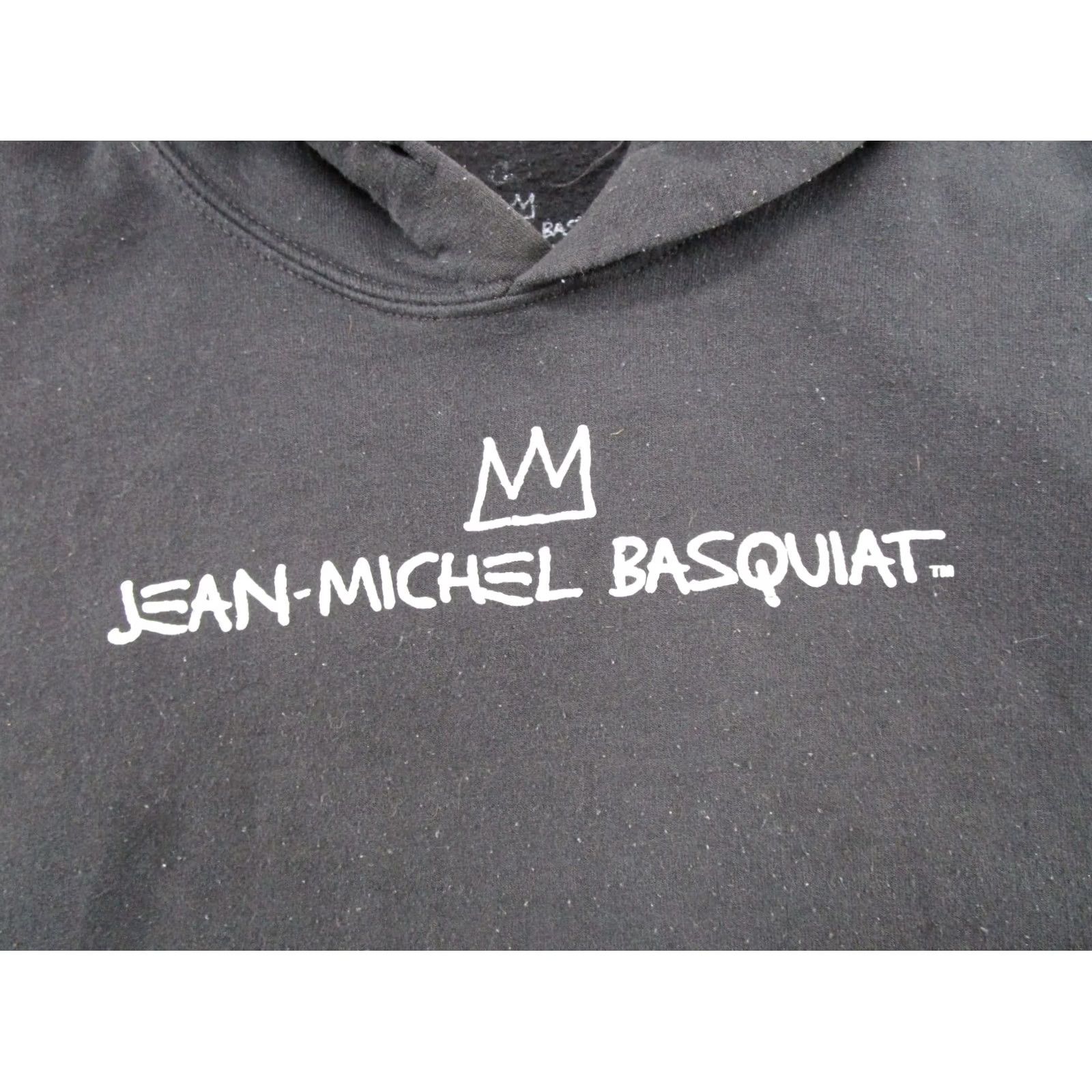 Vintage VINTAGE Jean-Michel Basquiat ART Hoodie Size L Black Hooded Sweatshirt Mens Size US L / EU 52-54 / 3 - 2 Thumbnail