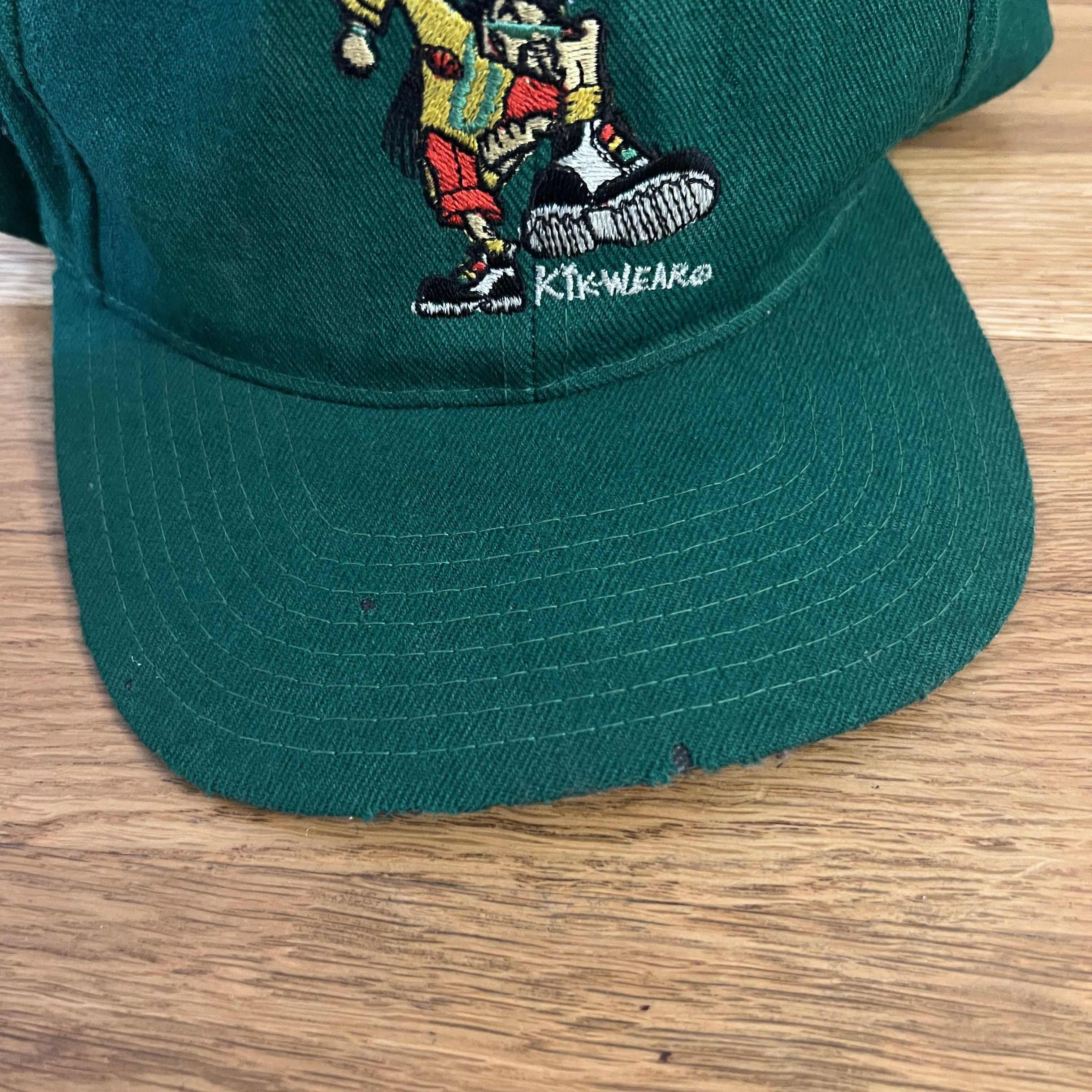 Other Vintage Kikwear Y2K 90s Skater Green Wool Snapback Hat Cap Size ONE SIZE - 8 Thumbnail