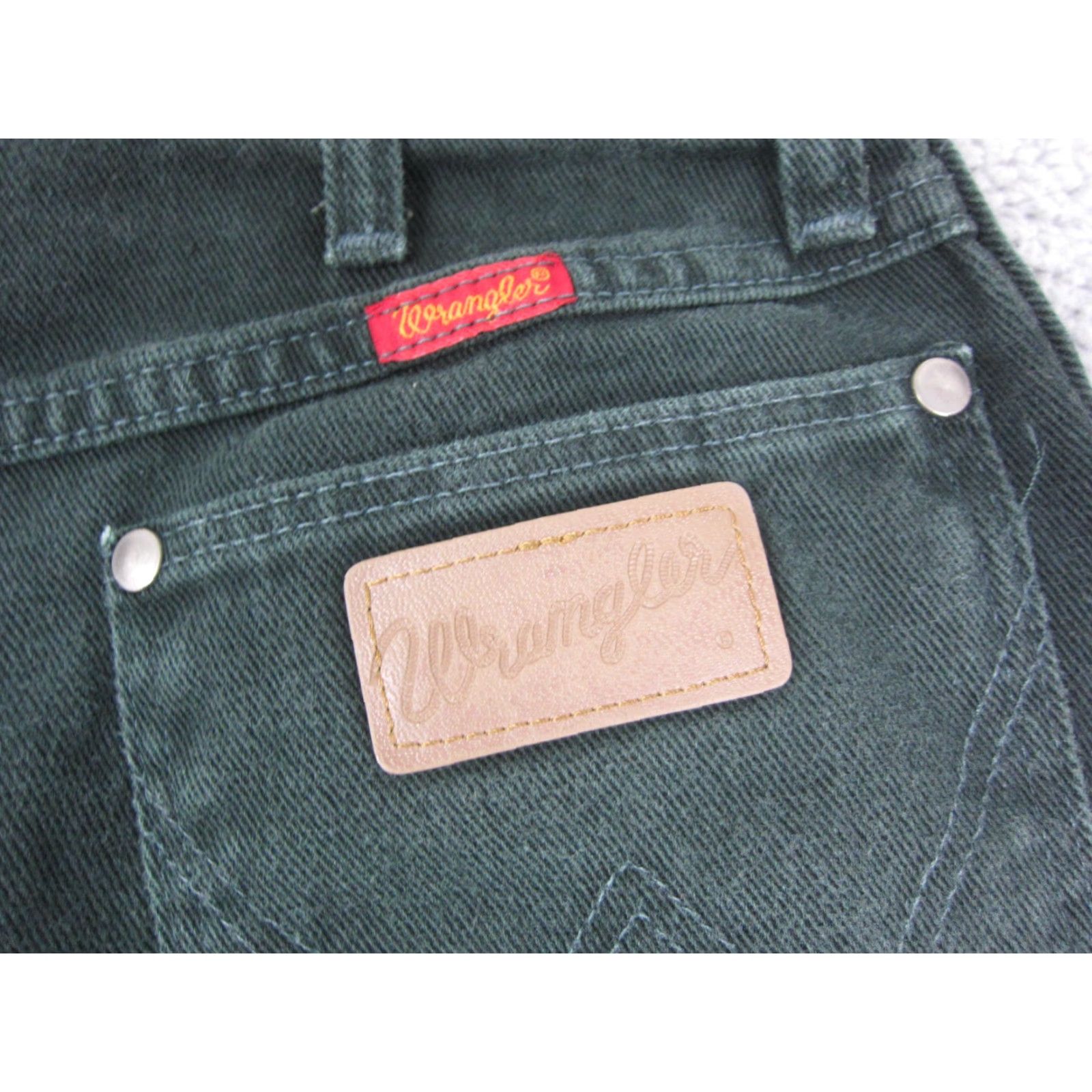 Wrangler Vintage Wrangler Jeans Womens 13/14 L34 Green Straight Retro Western Jeans Size 36" / US 14 / IT 50 - 3 Thumbnail
