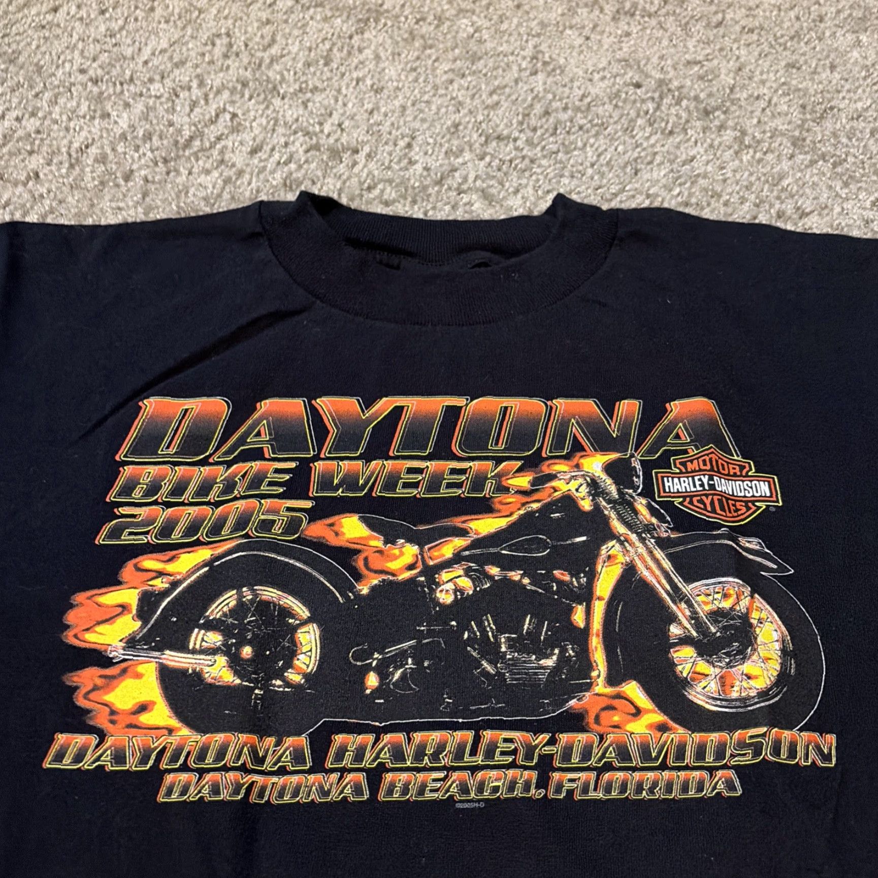 Harley Davidson VINTAGE 2005 Harley Davidson T-Shirt Men Medium Black Bike Week Daytona Beach Mens Size US M / EU 48-50 / 2 - 3 Thumbnail