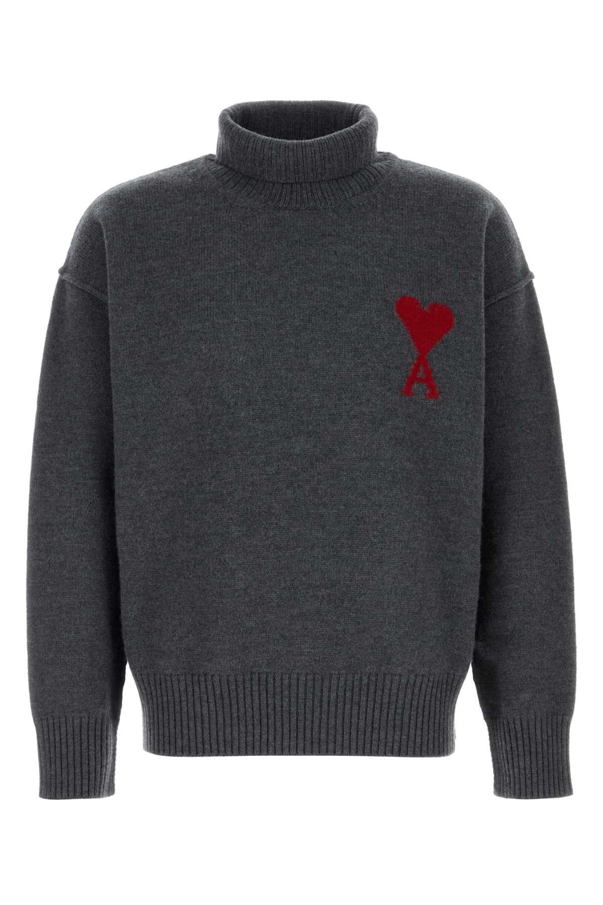 AMI Dark Grey Wool Sweater Size US XL / EU 56 / 4 - 1 Thumbnail