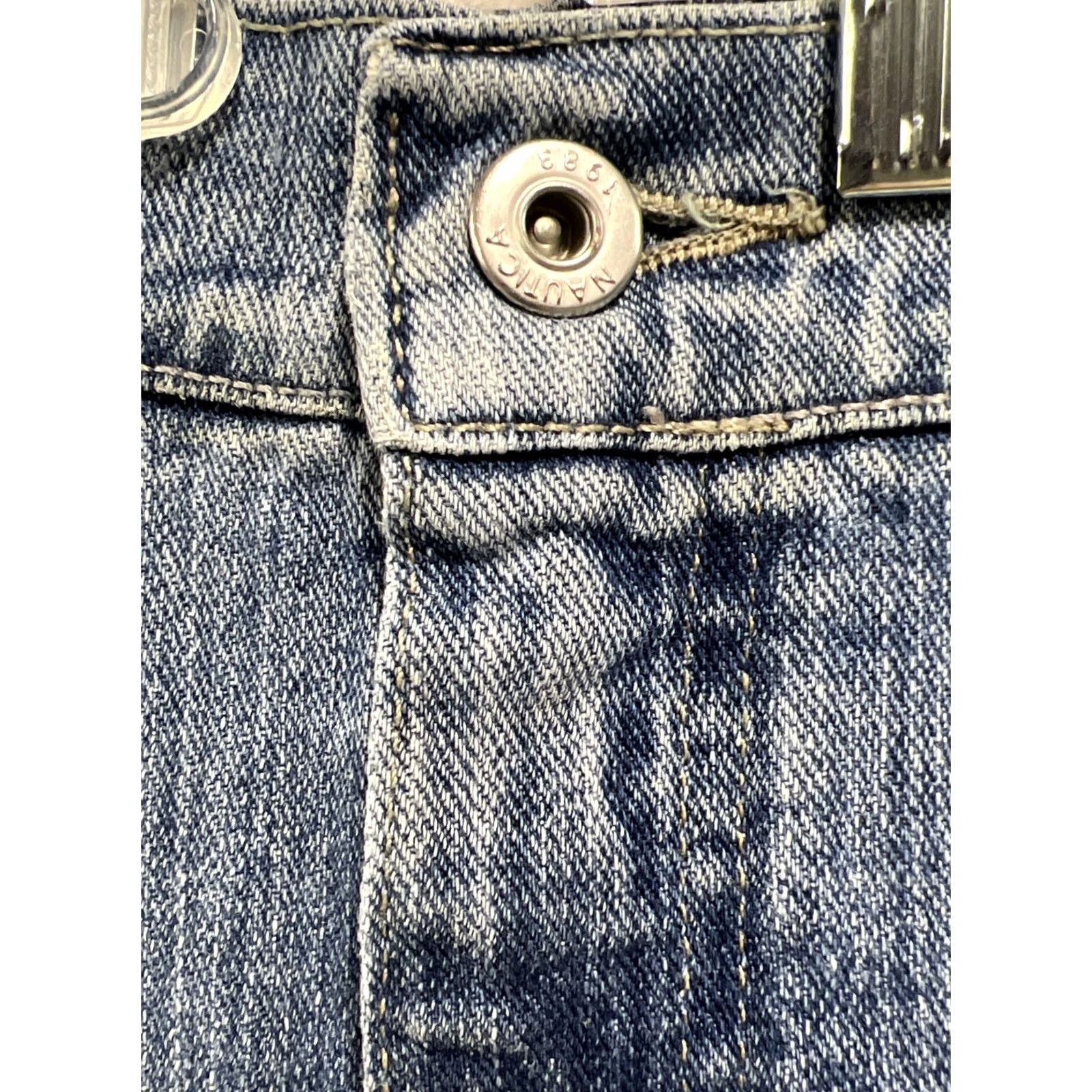 Nautica Nautica Relaxed Fit Jeans Men’s 50x32 Blue Denim Stretch 5-Pocket Straight Zip Button Casual Pants Size US 34 / EU 50 - 5 Thumbnail