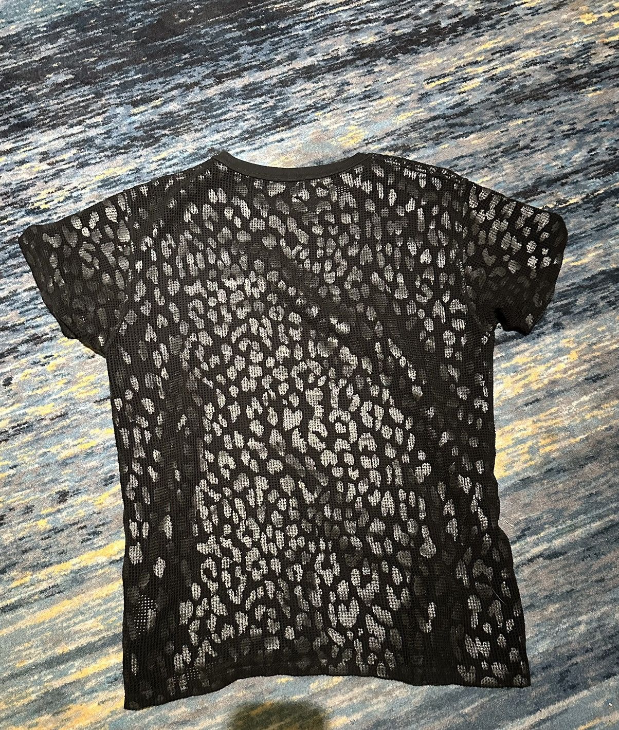 Saint Laurent Paris SS14 Waxed Mesh Babycat Tee Size US L / EU 52-54 / 3 - 4 Thumbnail