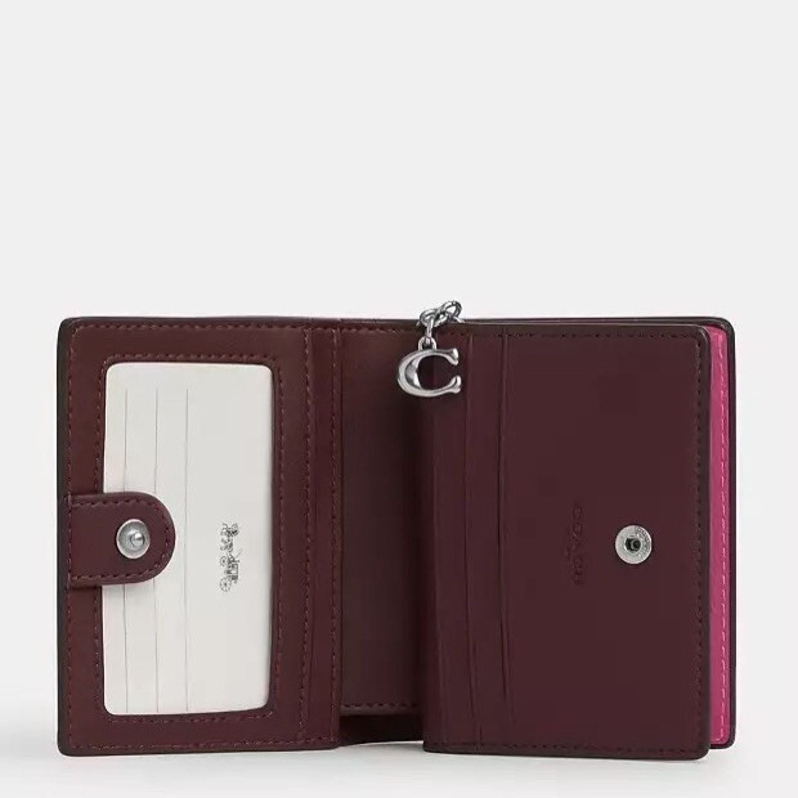 Coach NWT Coach Silver/Pink Snap Wallet CW790 Patent Leather Size ONE SIZE - 6 Thumbnail
