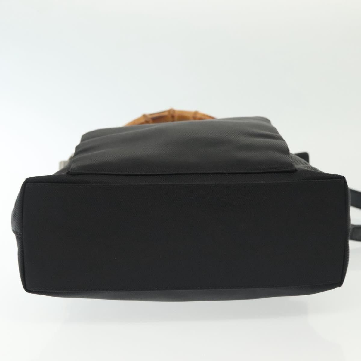 Gucci GUCCI Bamboo Hand Bag Nylon Black Silver 000 2265 000 2265 Size ONE SIZE - 11 Thumbnail