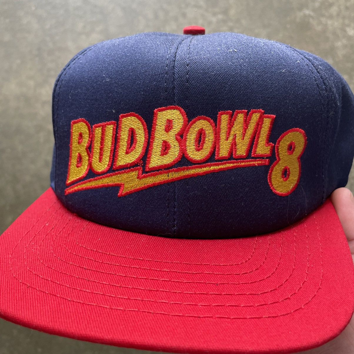 Budweiser × Vintage Vintage Budweiser Bud Bowl Football Snapback Hat 90s Size ONE SIZE - 3 Thumbnail