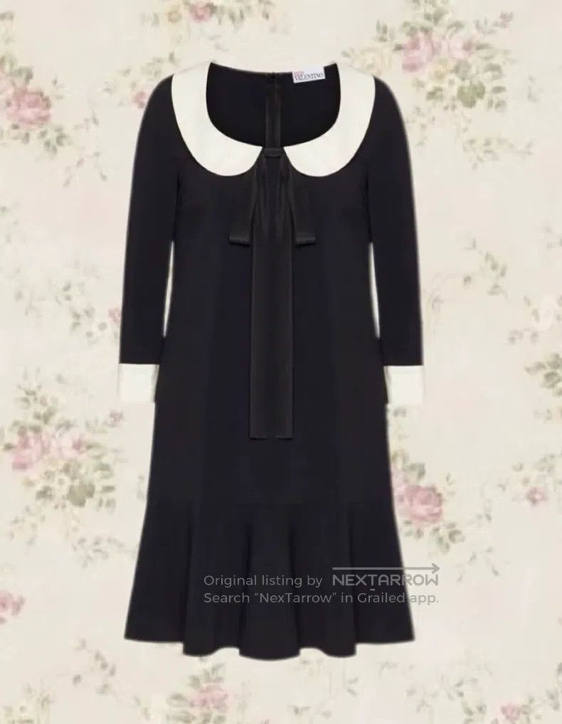 Valentino Valentino Black long-sleeved doll neck bow dress Size XS / US 0-2 / IT 36-38 - 5 Thumbnail
