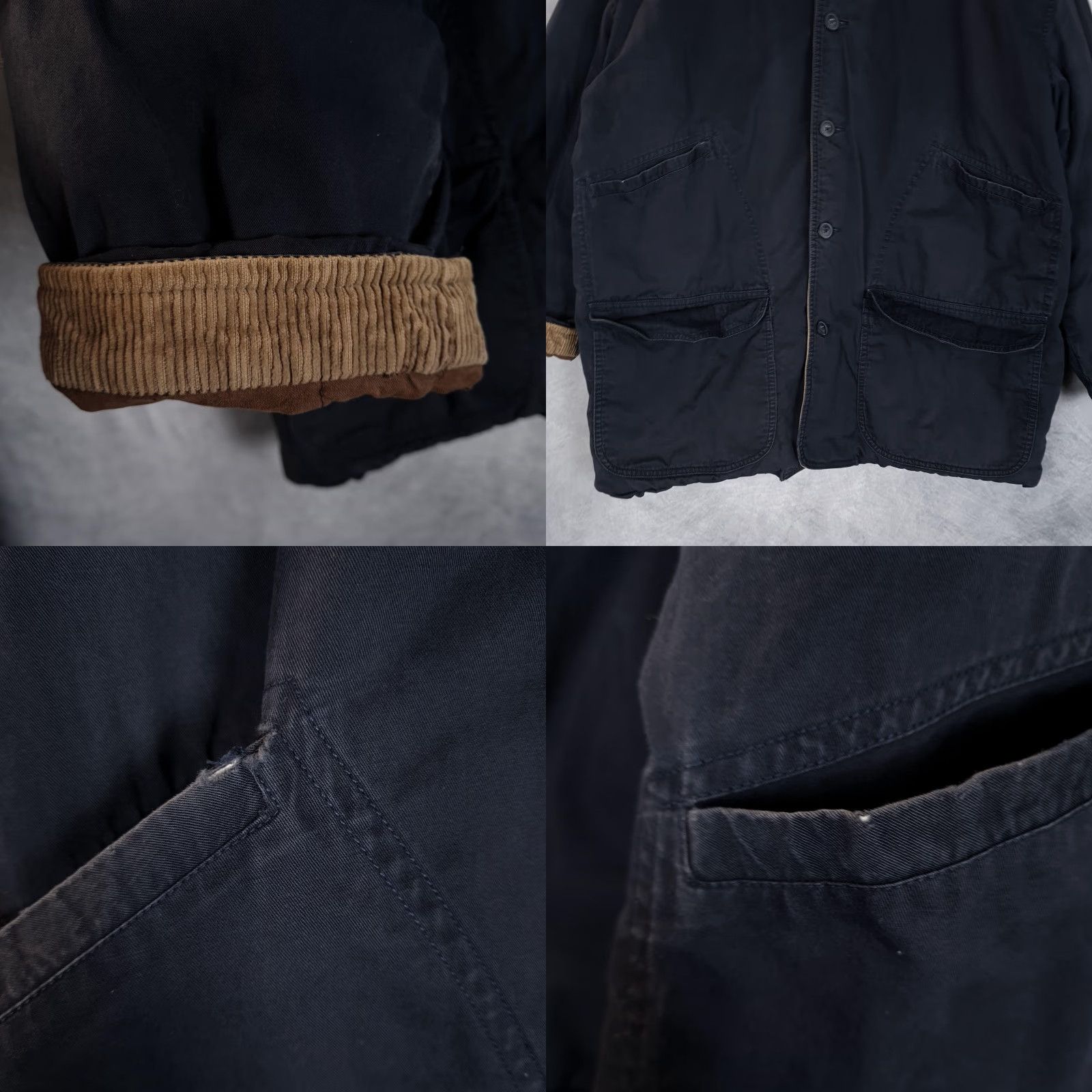 Vintage Tweeds Coat Mens Medium Blue Canvas Barn Chore Corduroy Collar Lined Field Size US M / EU 48-50 / 2 - 8 Thumbnail