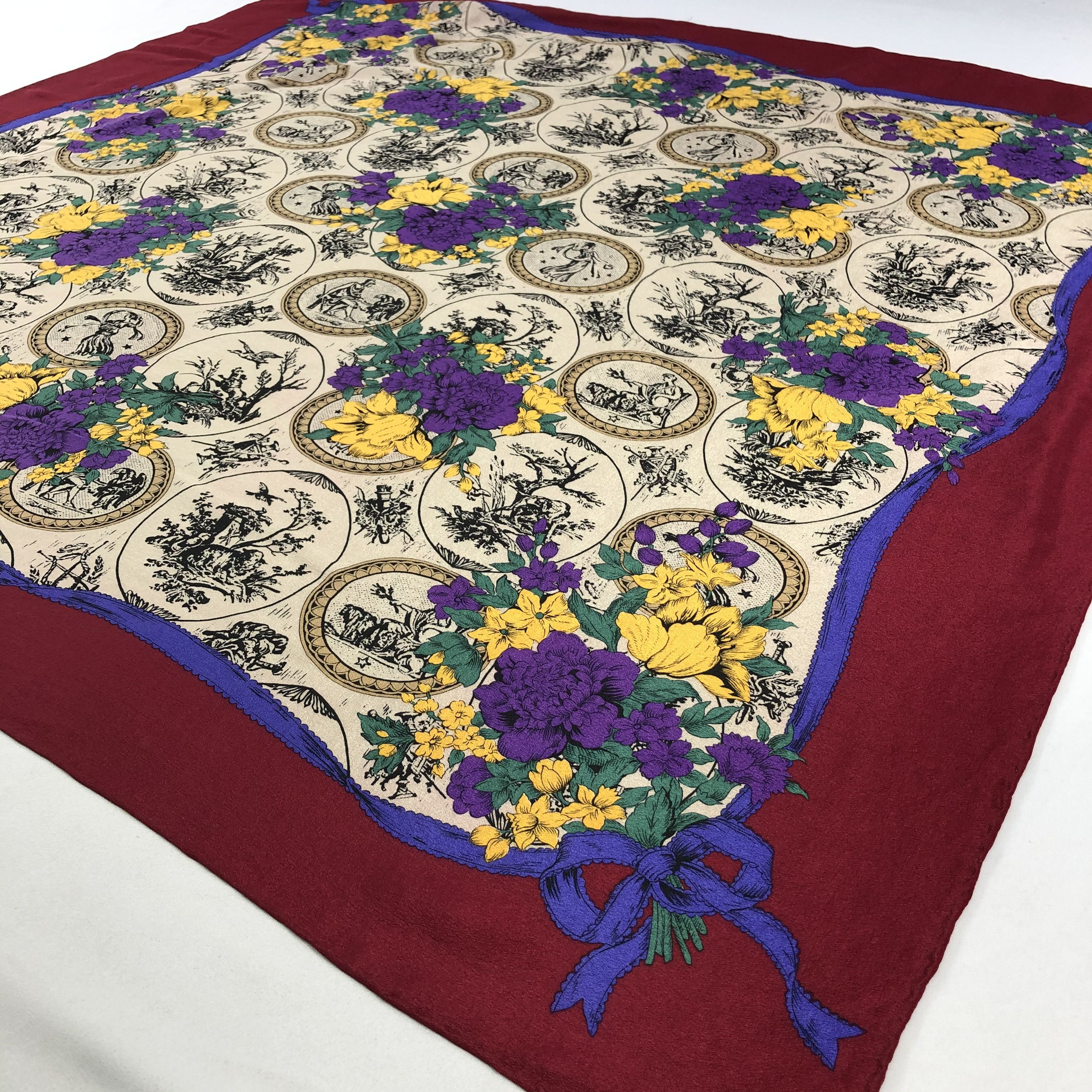 Vintage Vintage Silk Scarf Size ONE SIZE - 3 Thumbnail