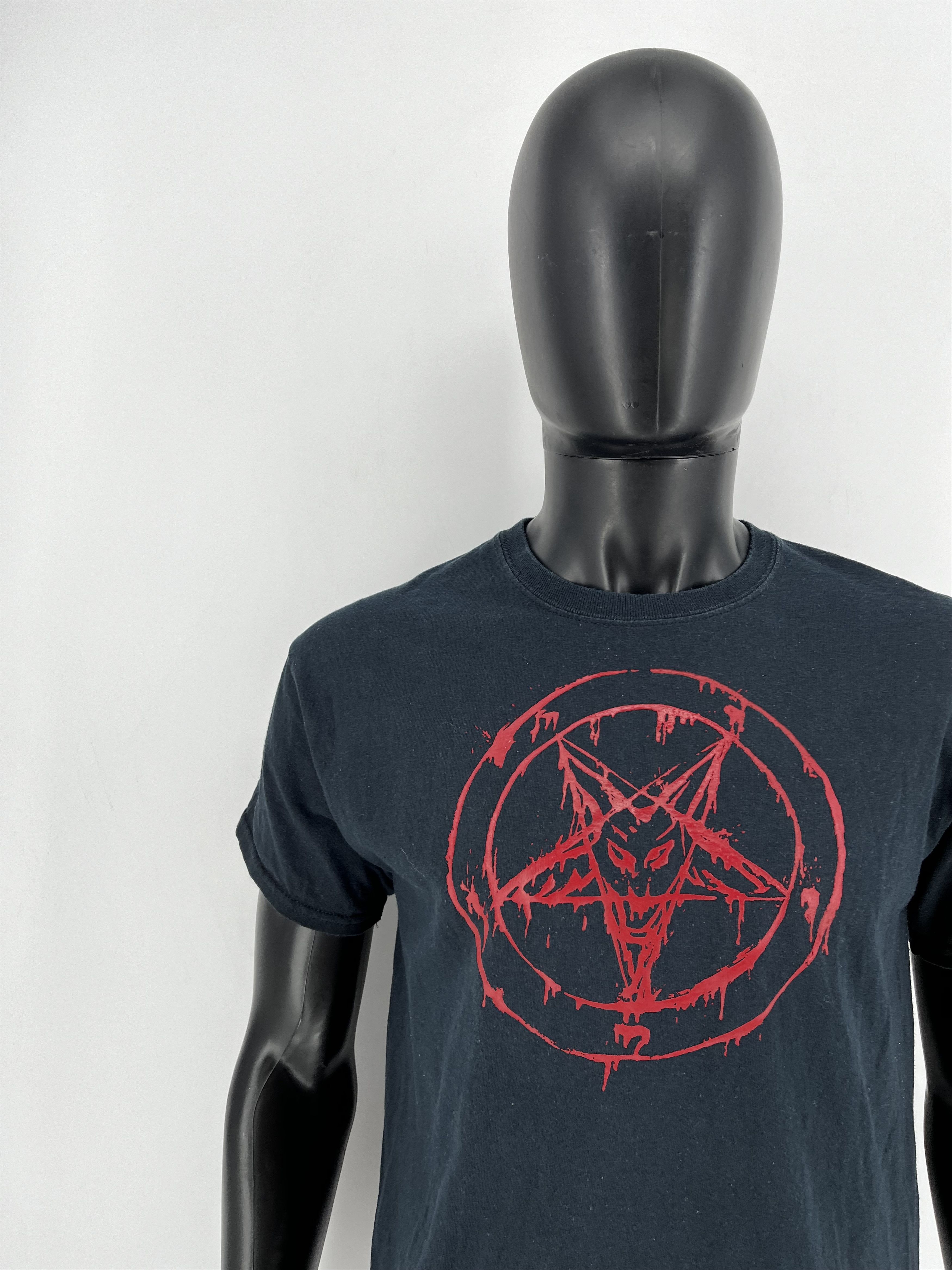 Band Tees Pentagram Punk Occult Gothic Satan Metal Baphomet Satanic Size US M / EU 48-50 / 2 - 6 Thumbnail
