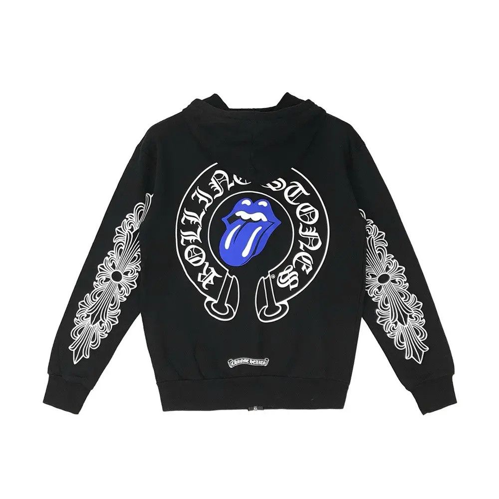 Chrome Hearts Chrome Hearts Rolling Stone Horseshoe Logo Zip Up Hoodie Size US L / EU 52-54 / 3 - 2 Thumbnail