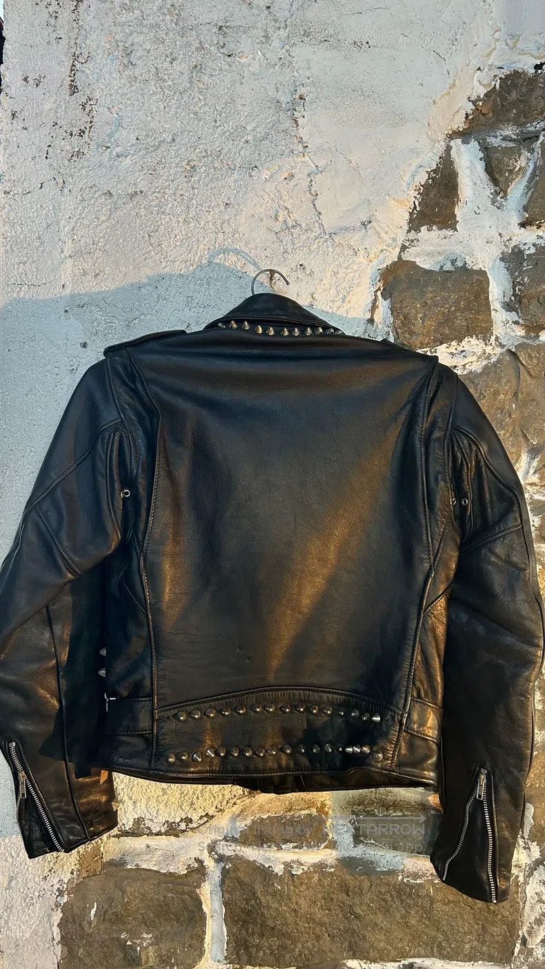 Schott Schott Vintage cable-stayed motorcycle leather jacket Size US M / EU 48-50 / 2 - 5 Thumbnail